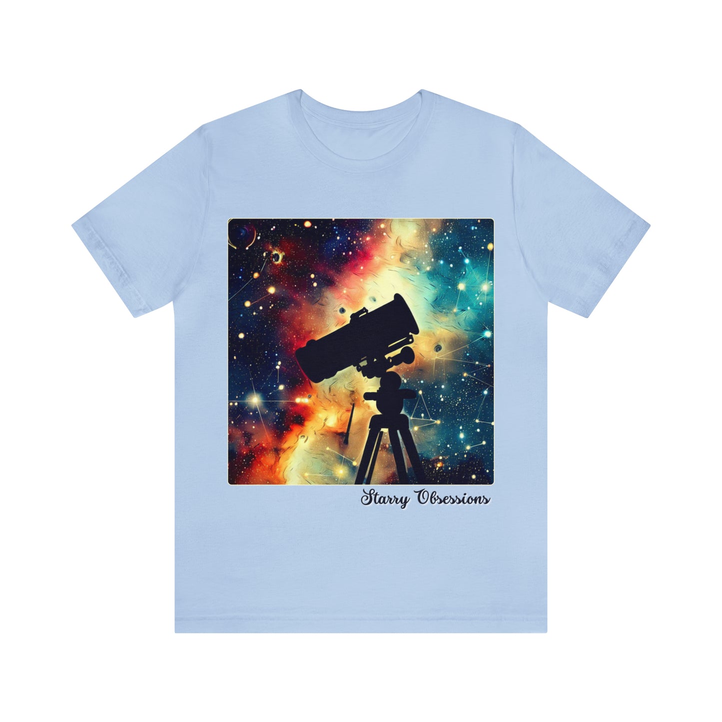 Starry Obsessions: Astronomy Enthusiast Unisex Tee | Galactic Explorer T-Shirts