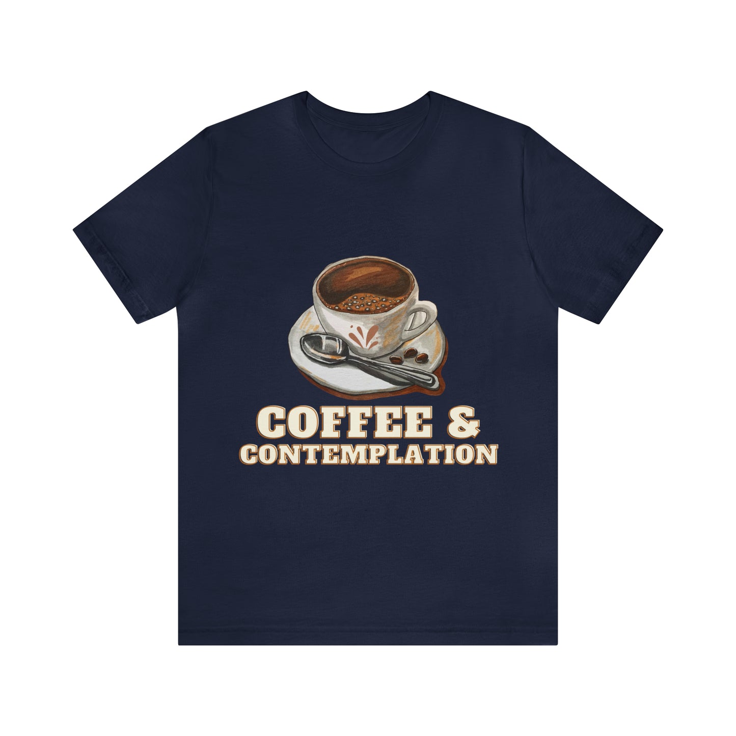 Caffeine & Contemplation Vibes: Unisex Jersey Tee | Fuel for Thoughts T-Shirts