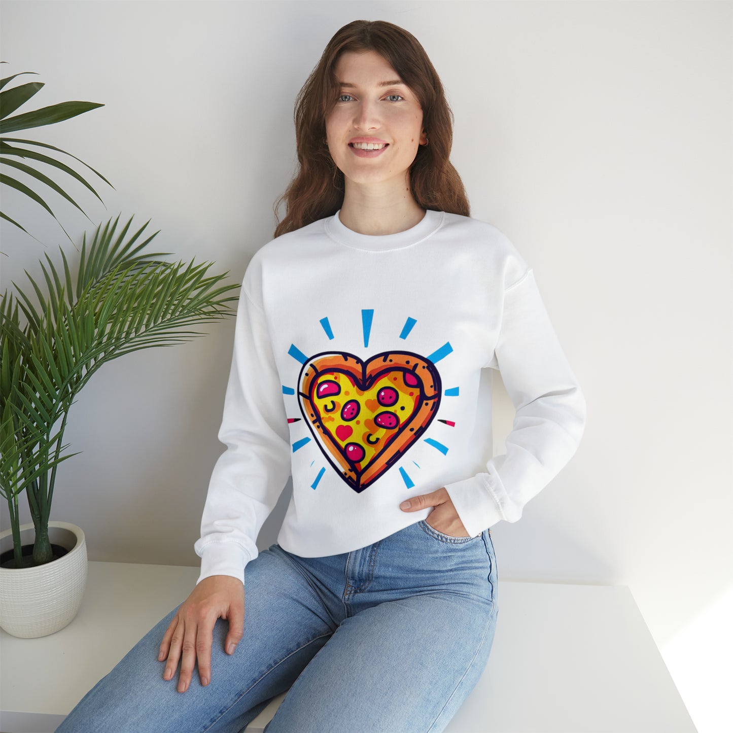 Slice of Love Sweatshirt | Pizza My Heart Unisex Sweatshirt