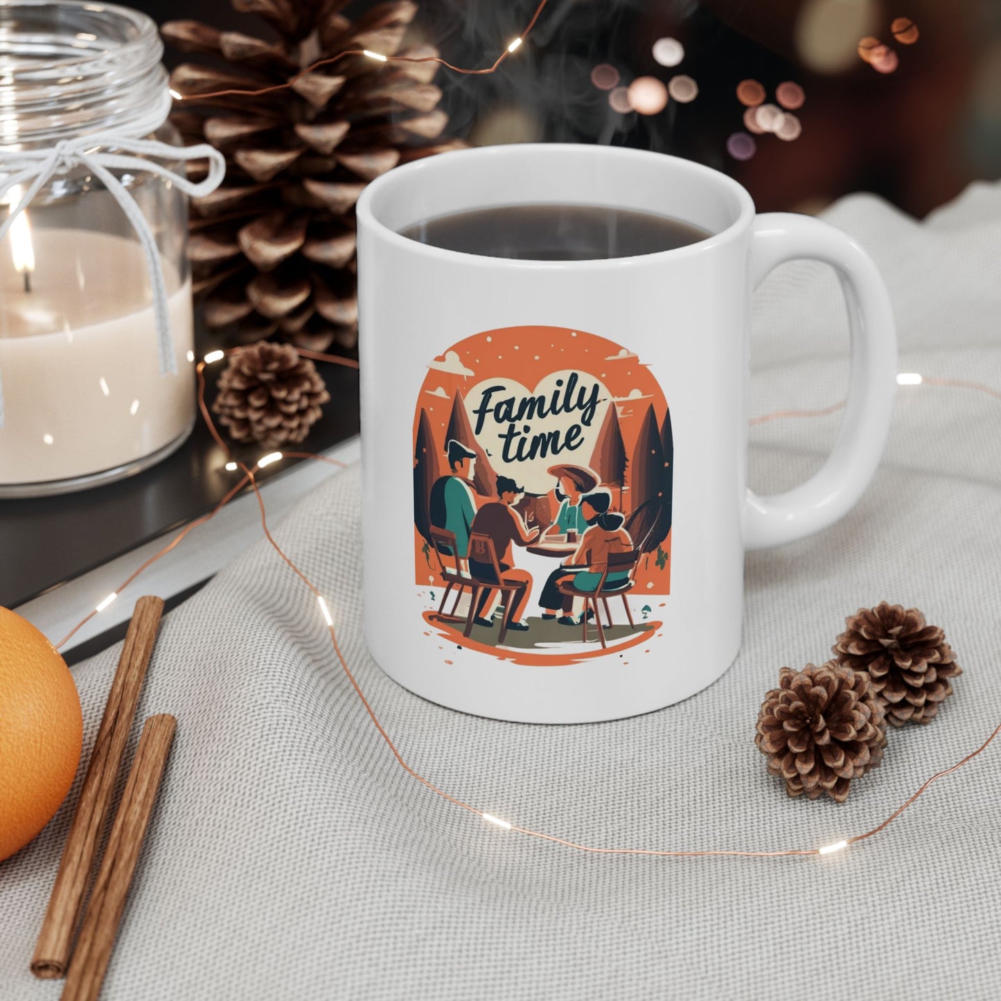 Family Gathered: Thanksgiving Memories Mug | Heartwarming Traditions Mugs by Be Like No One (BLN1) - The Store