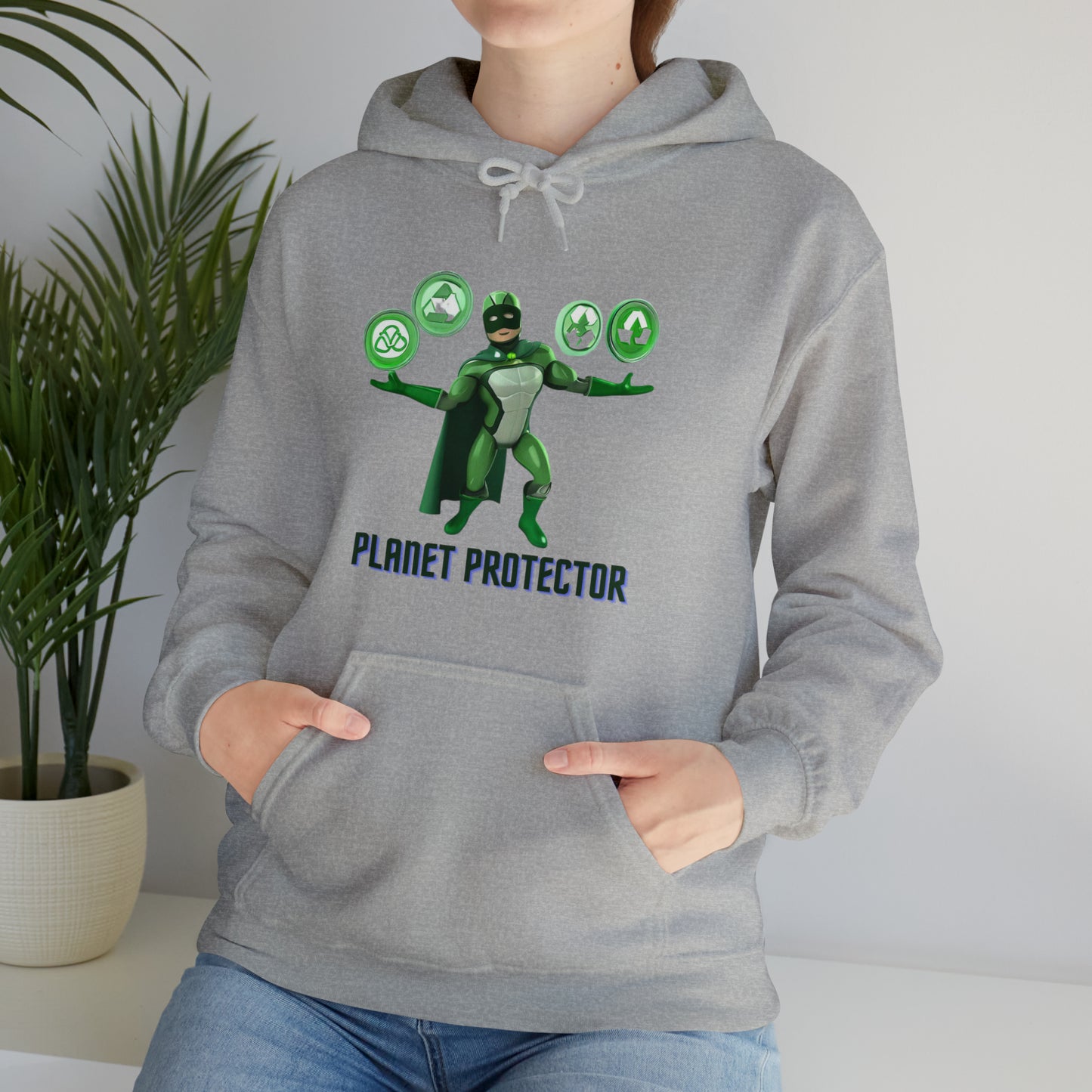 Earth's Guardian: Sustainable Superhero Unisex Hoodie | Champion of Sustainability Hoodies