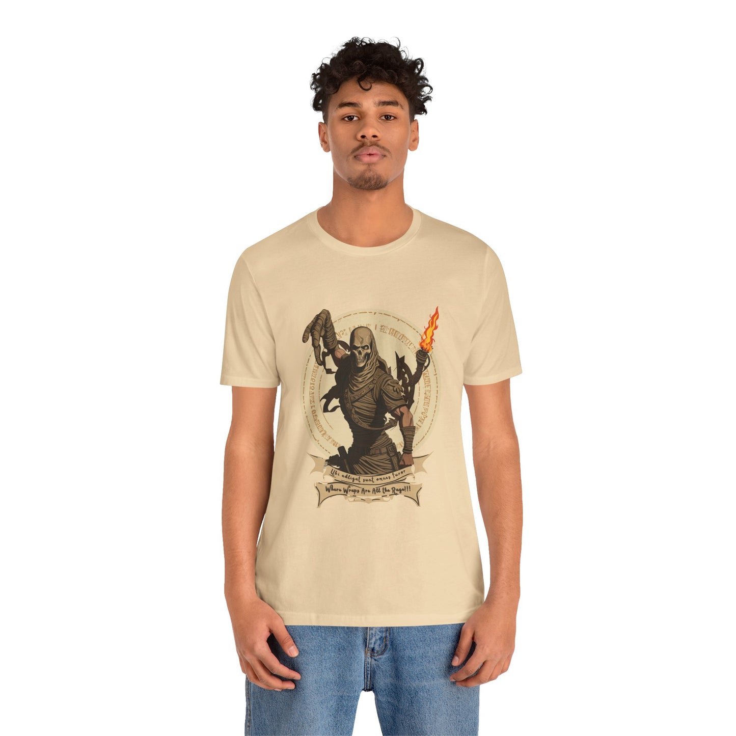 Ancient Mummy's Tomb: Torch-Lit Impressionist T-Shirt | Halloween Vibes Tee