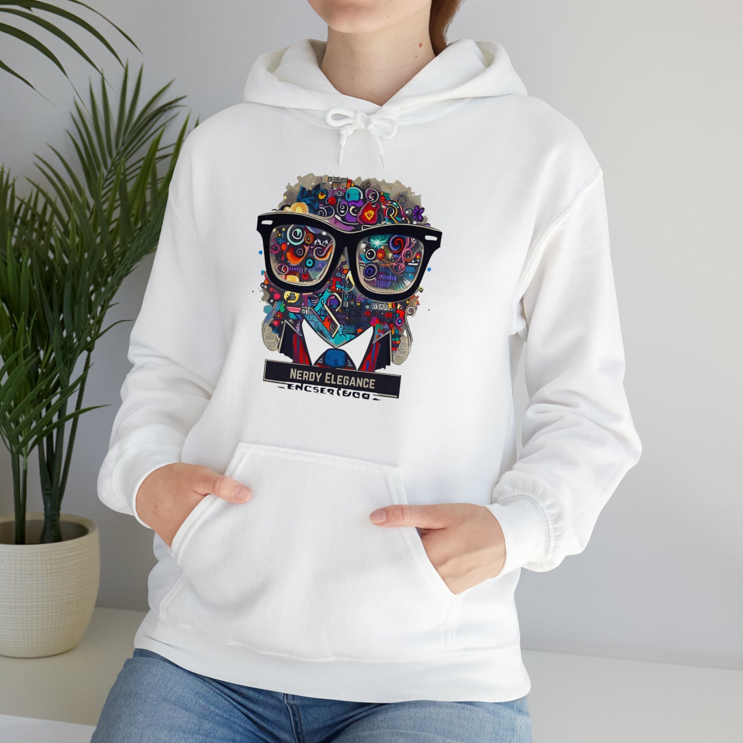 Nerd Elegance: Geek Chic Unisex Hoodie with Assorted Icon | Smart Style Hoodies