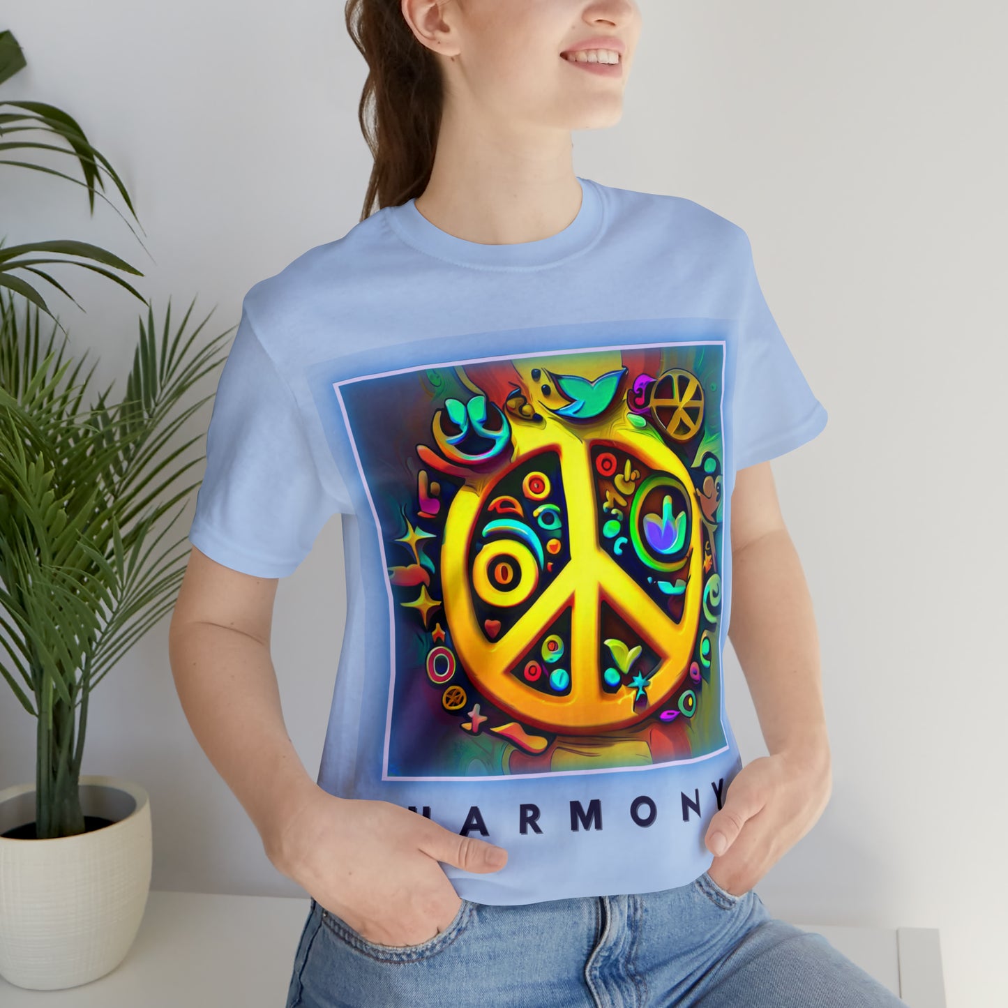 Serenity Symbols: Peace & Positivity Unisex Tee | Harmony Iconic T-Shirts