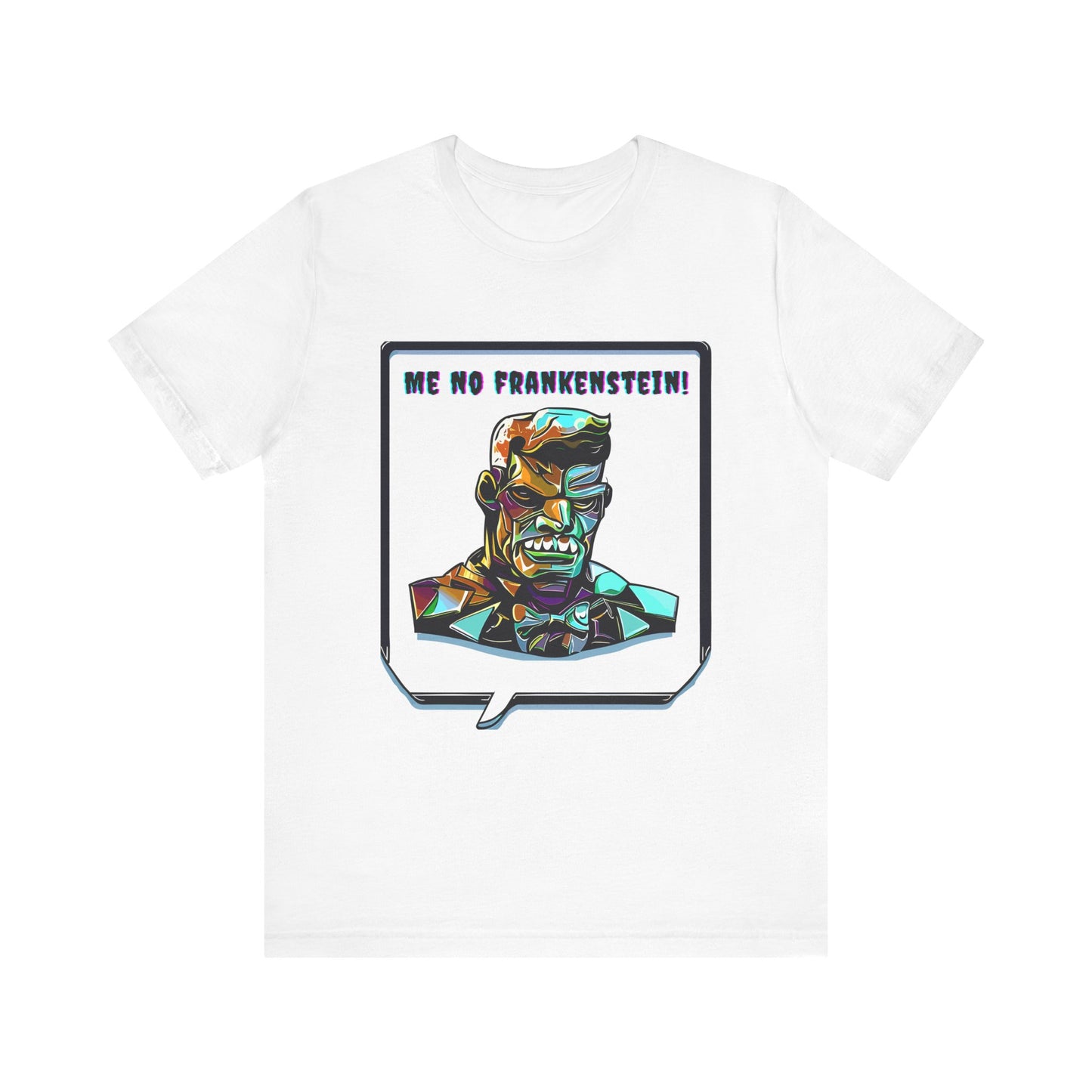 Enigmatic Frankenstein's Monster: Cubist Style T-Shirt | Halloween Vibes Tee