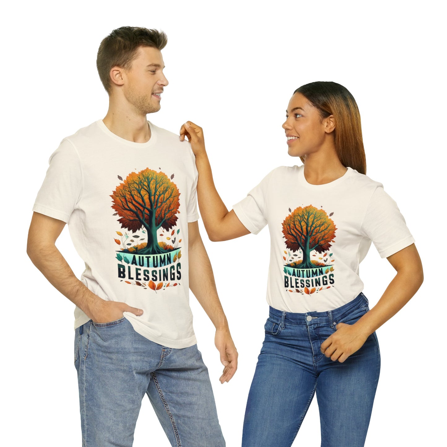 Autumn Blessings: Fall Foliage Unisex Tee | Harvest Serenity T-Shirts by Be Like No One (BLN1) - The Store