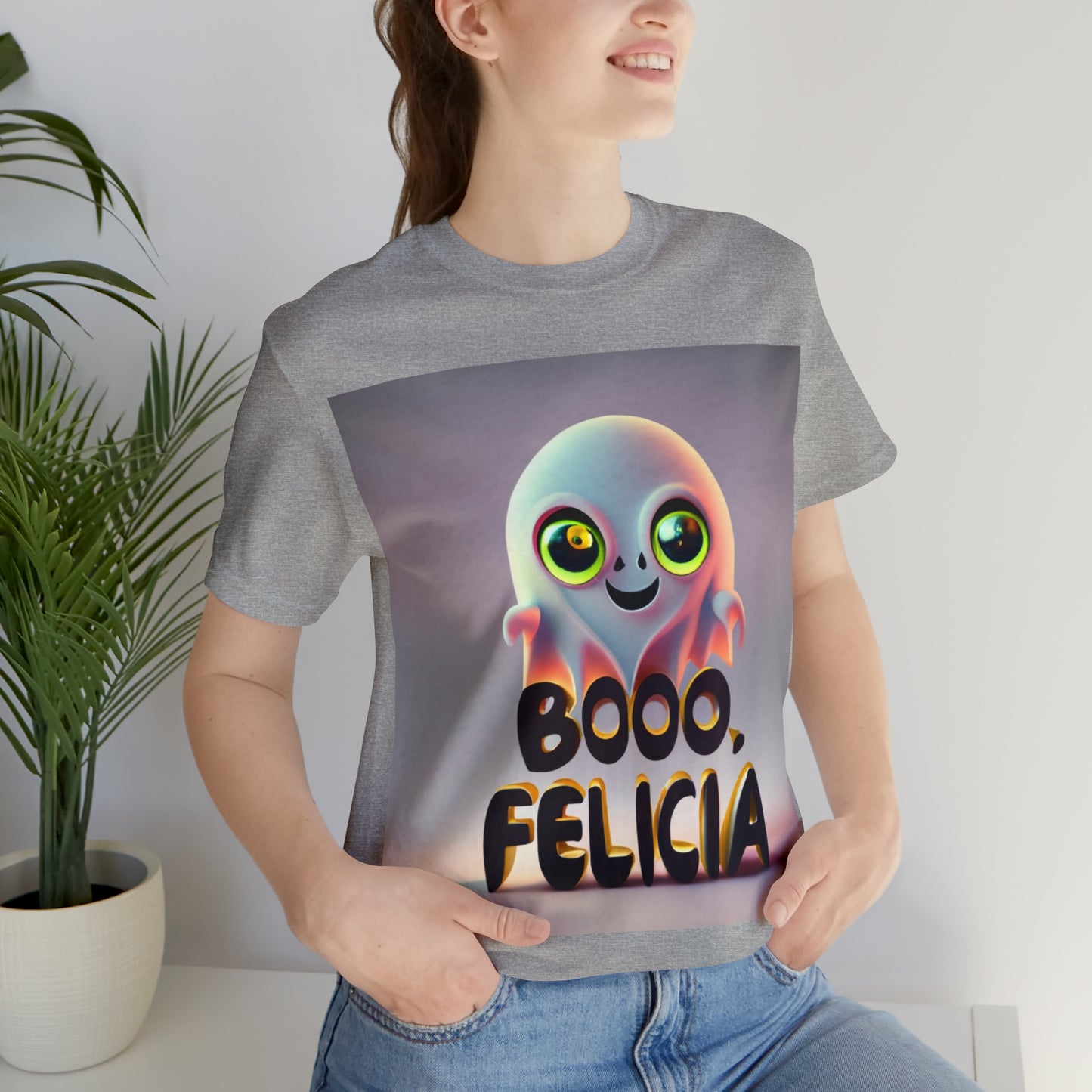 Boo Felicia Halloween T-shirt, Stylish Spooky Wear | Halloween Vibes Tee