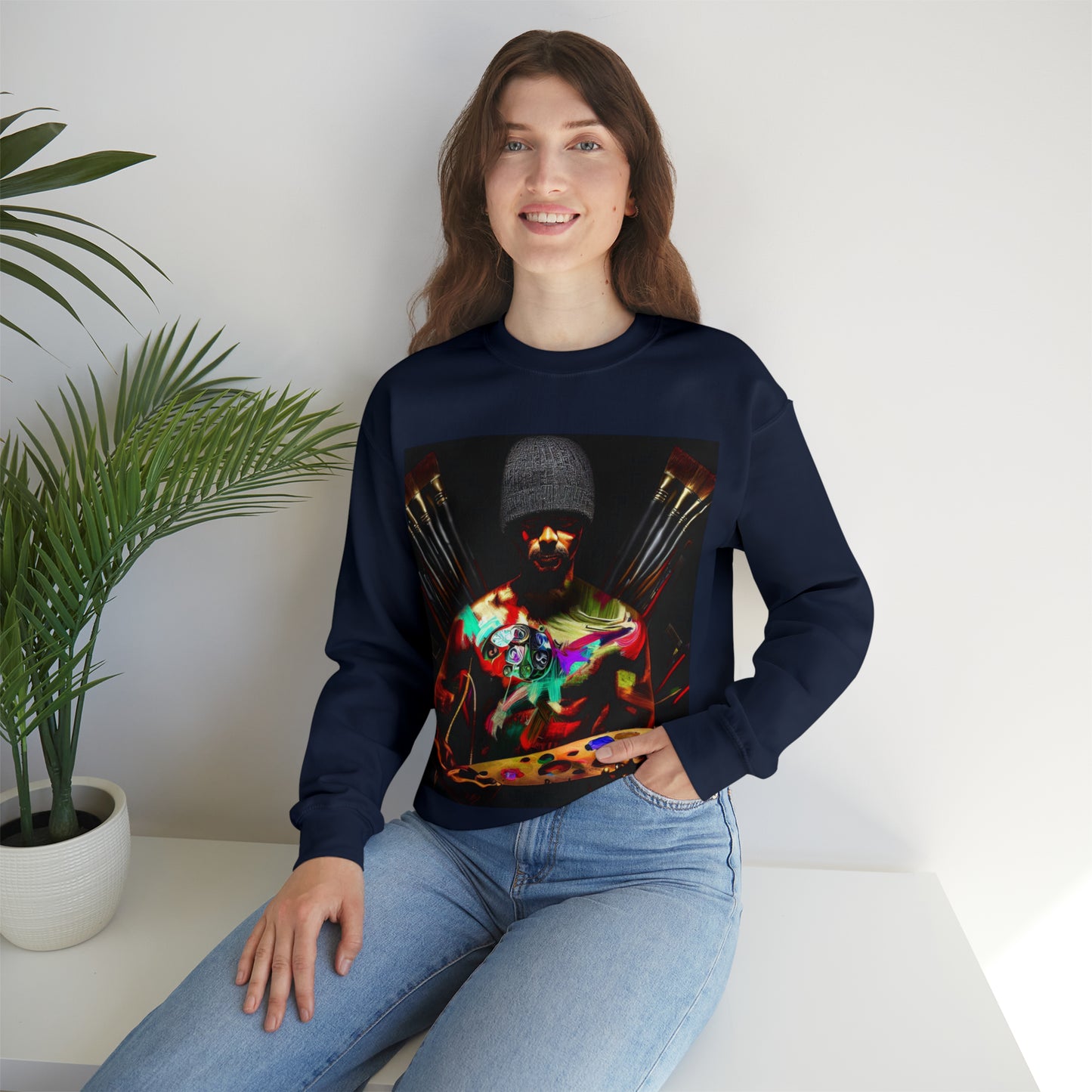 Brushstrokes of Passion Sweatshirt | Artistic Soul Unisex Sweatshirt