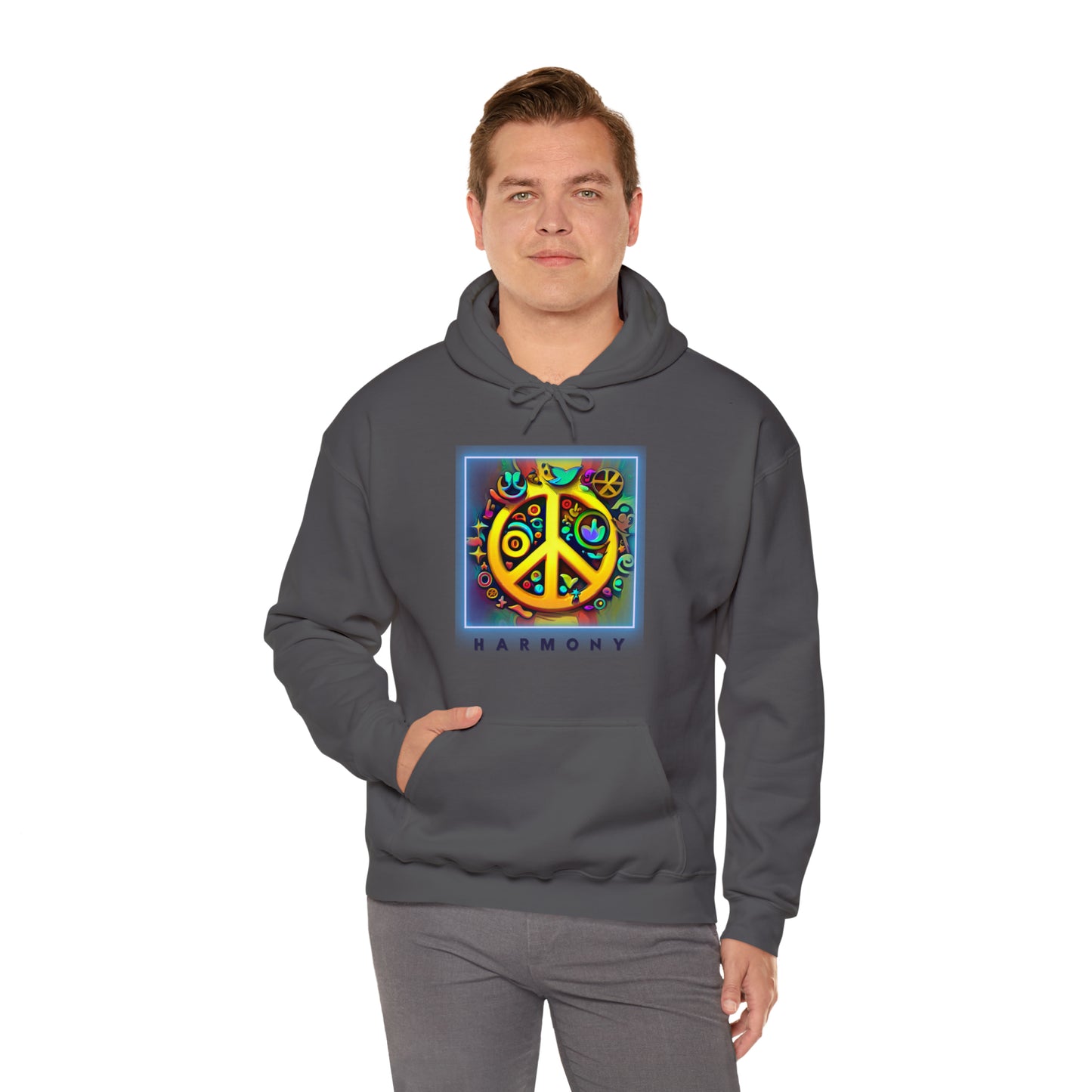 Serenity Symbols: Peace & Positivity Unisex Hoodie | Harmony Iconic Hoodies