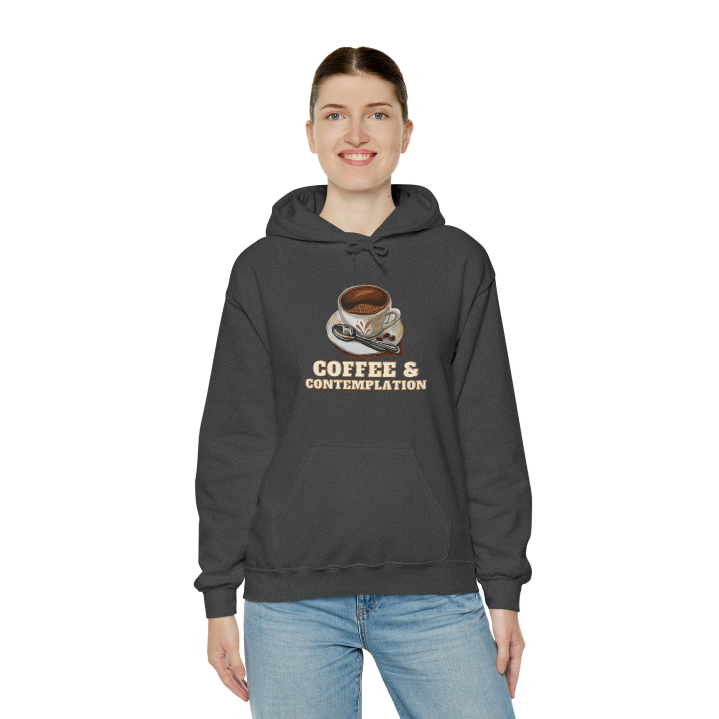 Caffeine Charm and Contemplation: Coffee & Contemplation Hoodie | Fuel for Thoughts Hoodies