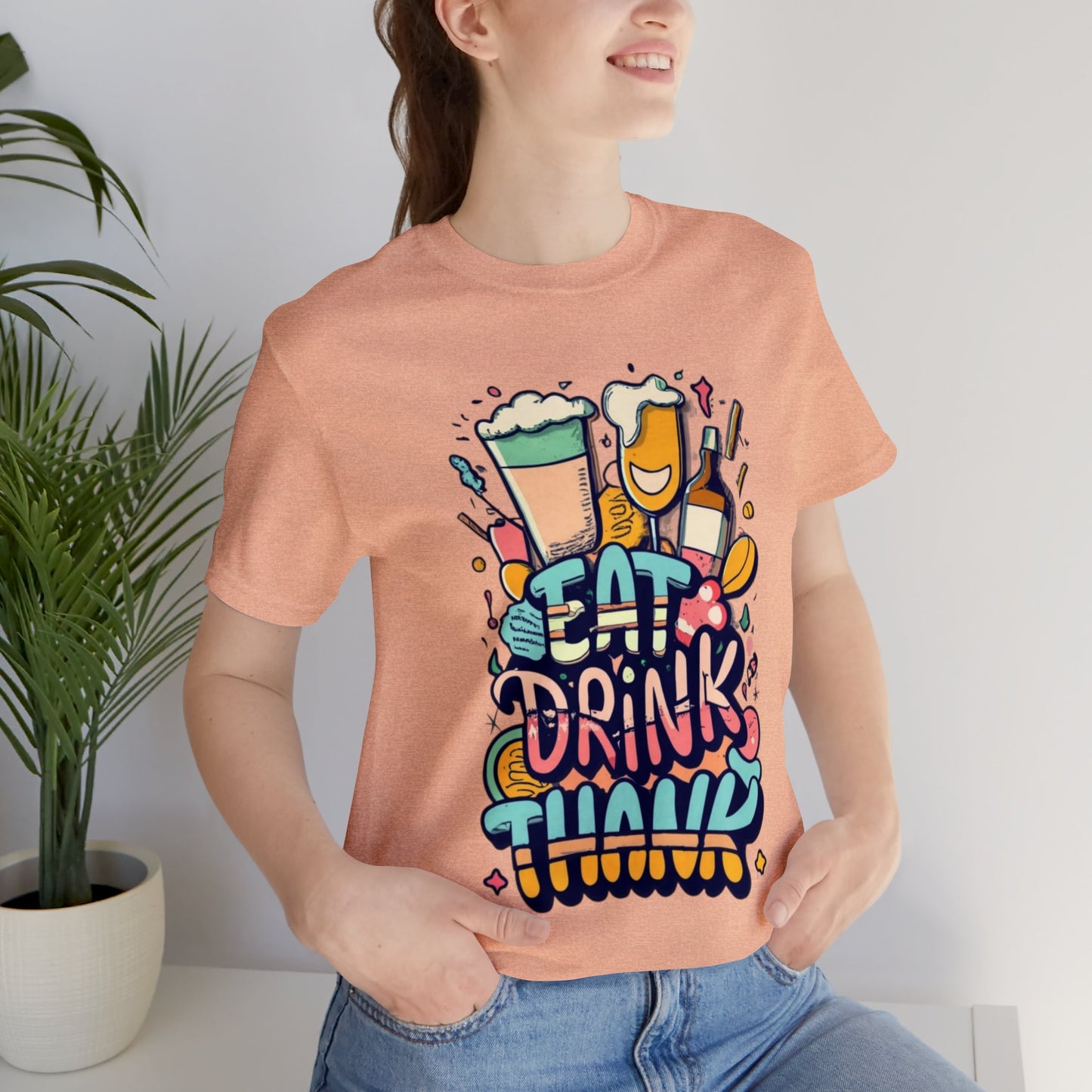 Eat, Drink, Thank: Thanksgiving Table Unisex Tee | Feasting Favorites T-Shirts by Be Like No One (BLN1) - The Store