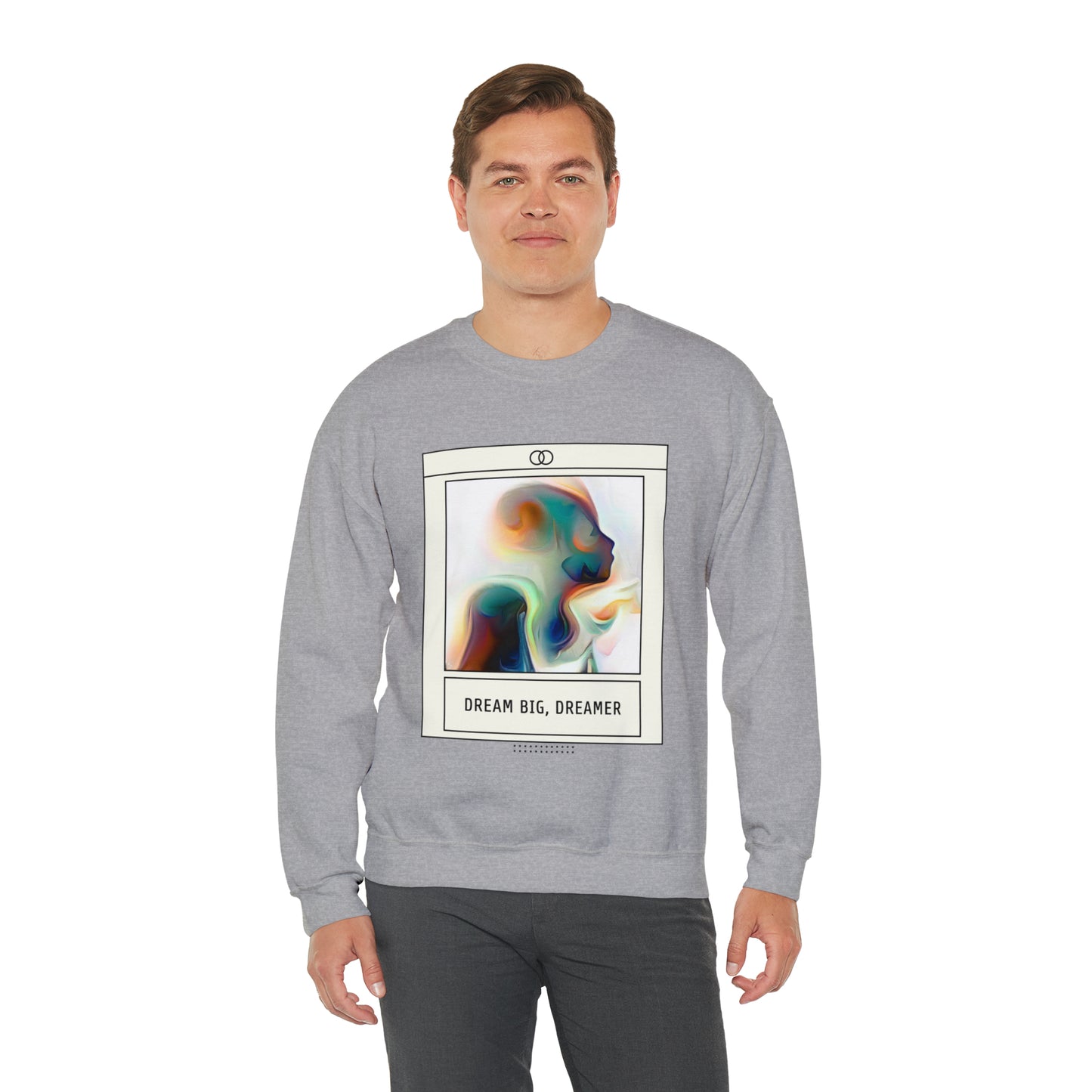 Vivid Reverie Sweatshirt | Abstract Dreamer Unisex Sweatshirt with Vibrant Shapes