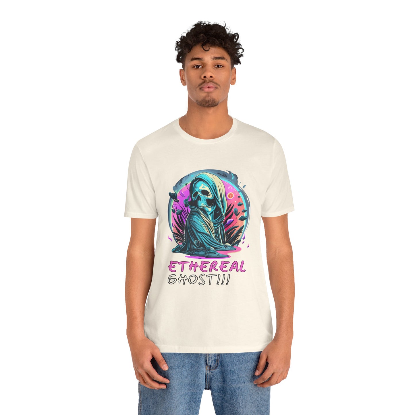 Ghostly Apparition: Abstract Haunting T-Shirt | Ethereal Glow | Halloween Vibes Tee