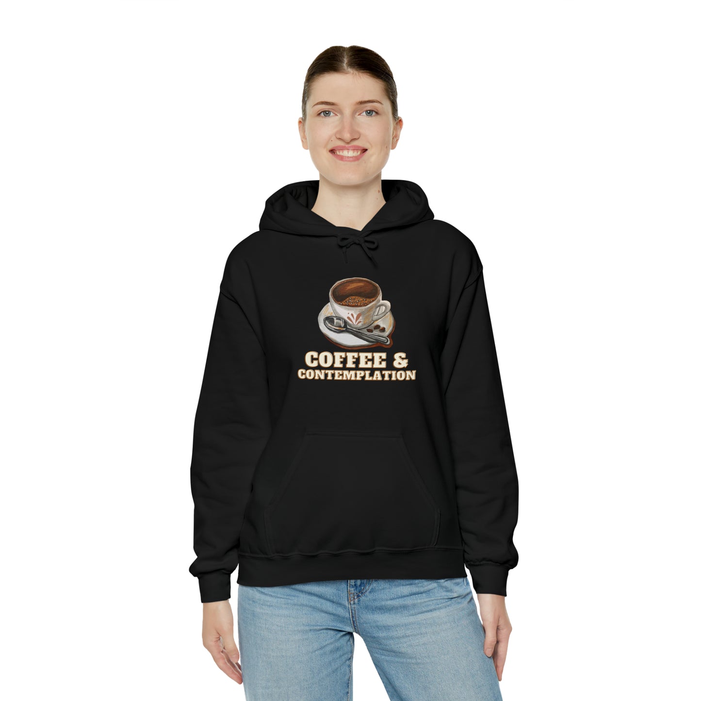 Caffeine Charm and Contemplation: Coffee & Contemplation Hoodie | Fuel for Thoughts Hoodies