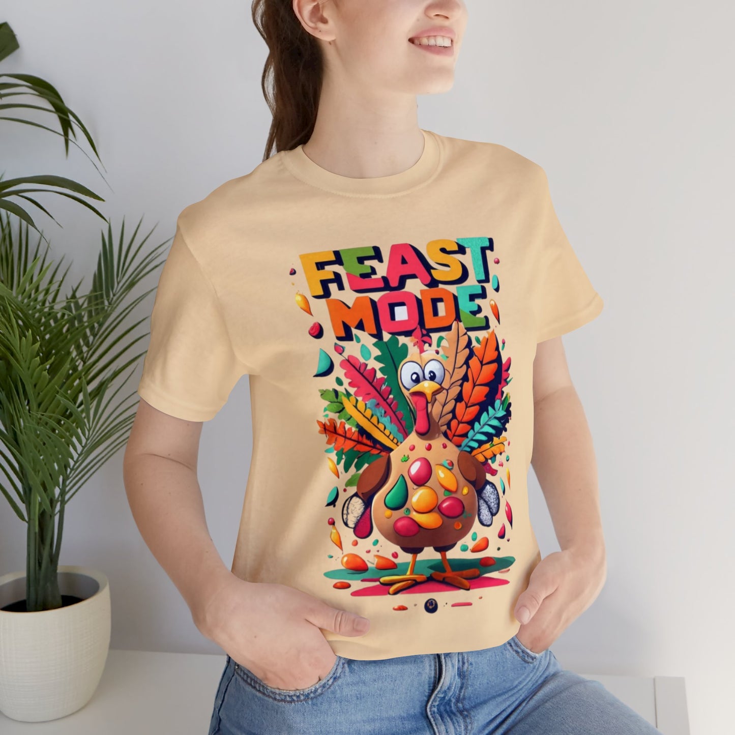 Feast Mode Frenzy: Thanksgiving Celebration Unisex Tee | Turkey Feast T-Shirts by Be Like No One (BLN1) - The Store