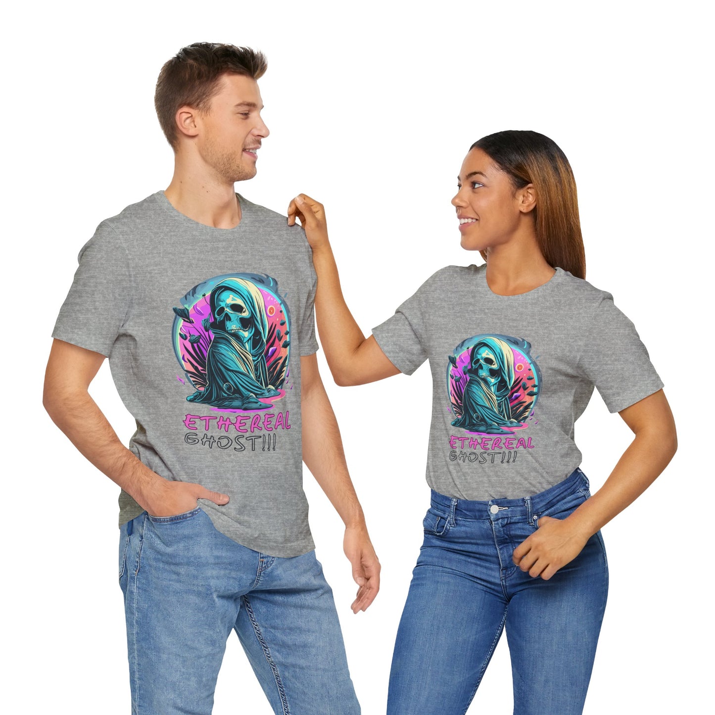 Ghostly Apparition: Abstract Haunting T-Shirt | Ethereal Glow | Halloween Vibes Tee