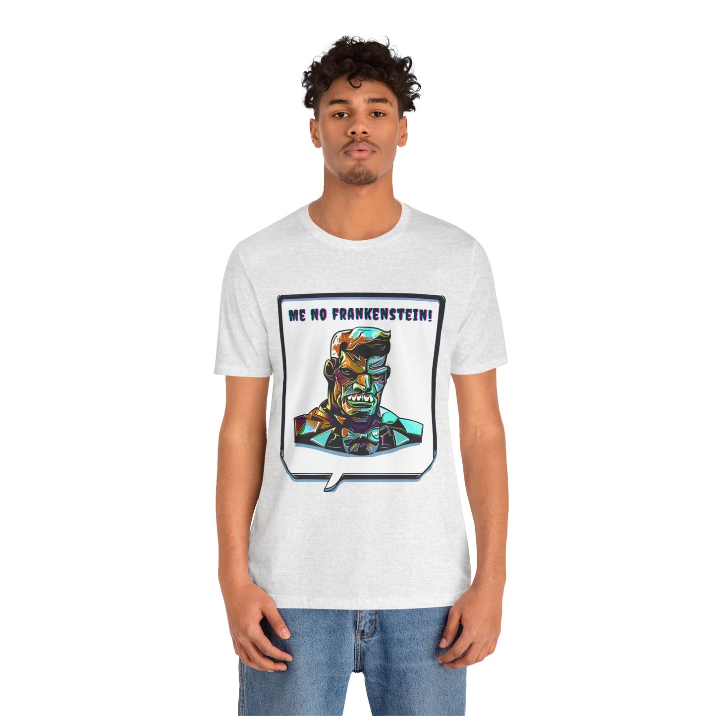 Enigmatic Frankenstein's Monster: Cubist Style T-Shirt | Halloween Vibes Tee