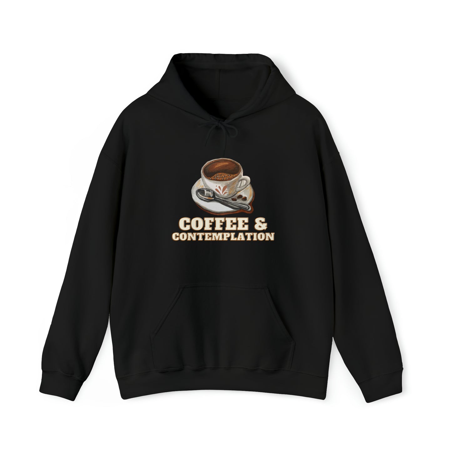 Caffeine Charm and Contemplation: Coffee & Contemplation Hoodie | Fuel for Thoughts Hoodies