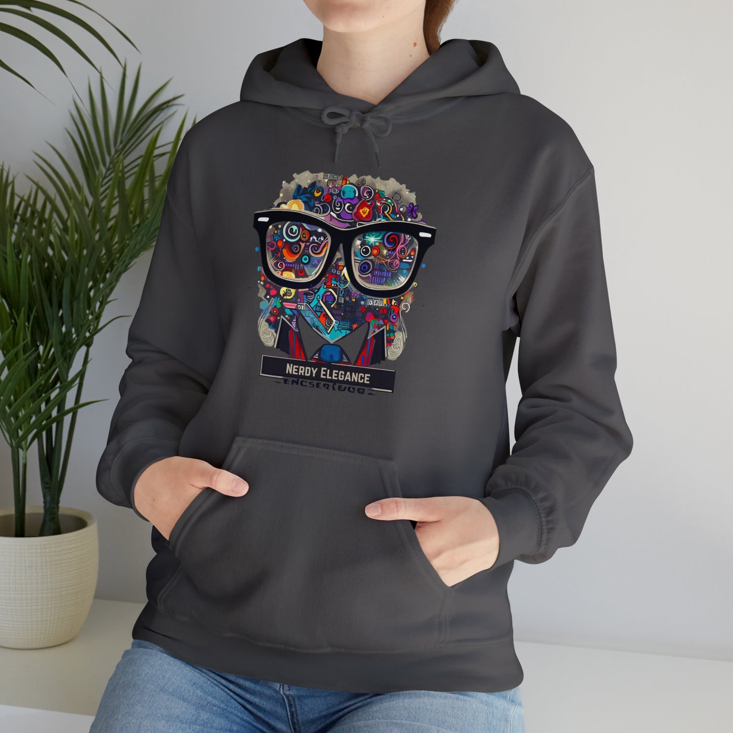 Nerd Elegance: Geek Chic Unisex Hoodie with Assorted Icon | Smart Style Hoodies