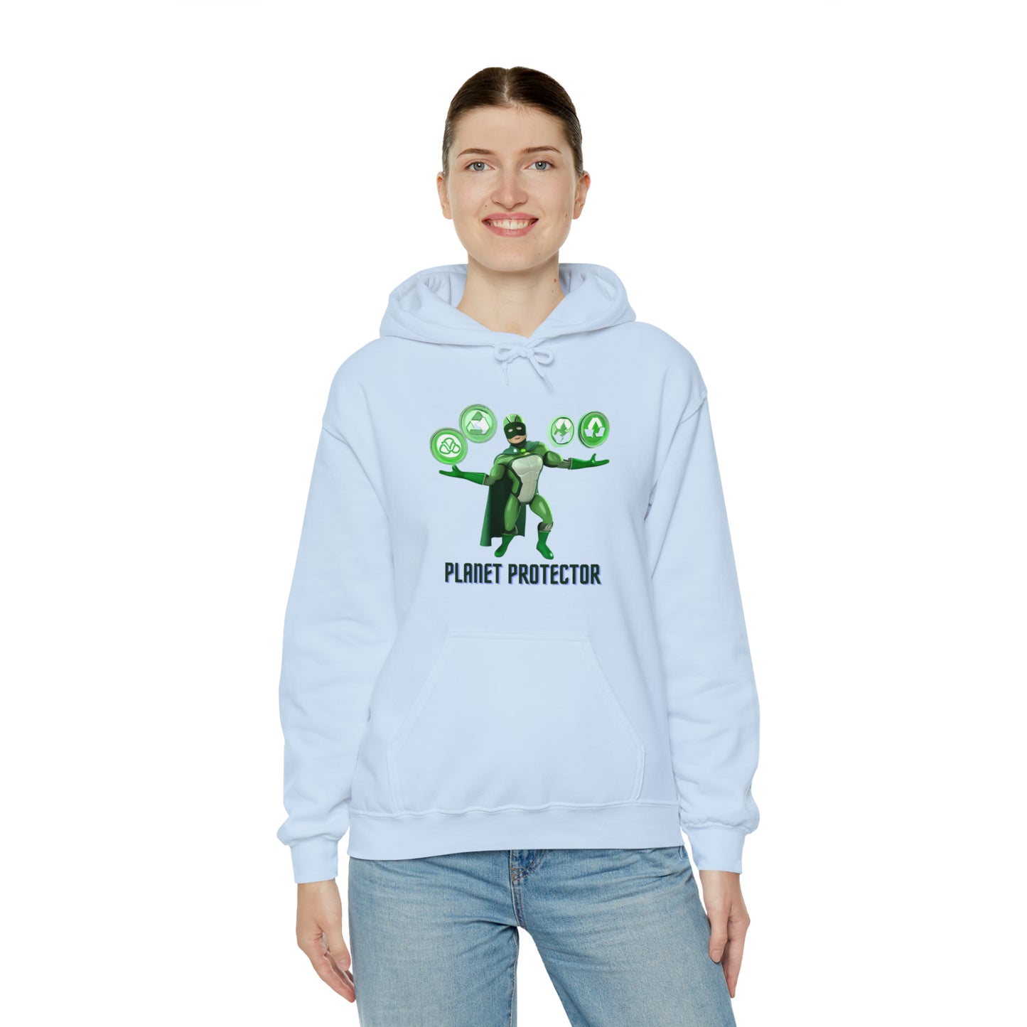 Earth's Guardian: Sustainable Superhero Unisex Hoodie | Champion of Sustainability Hoodies