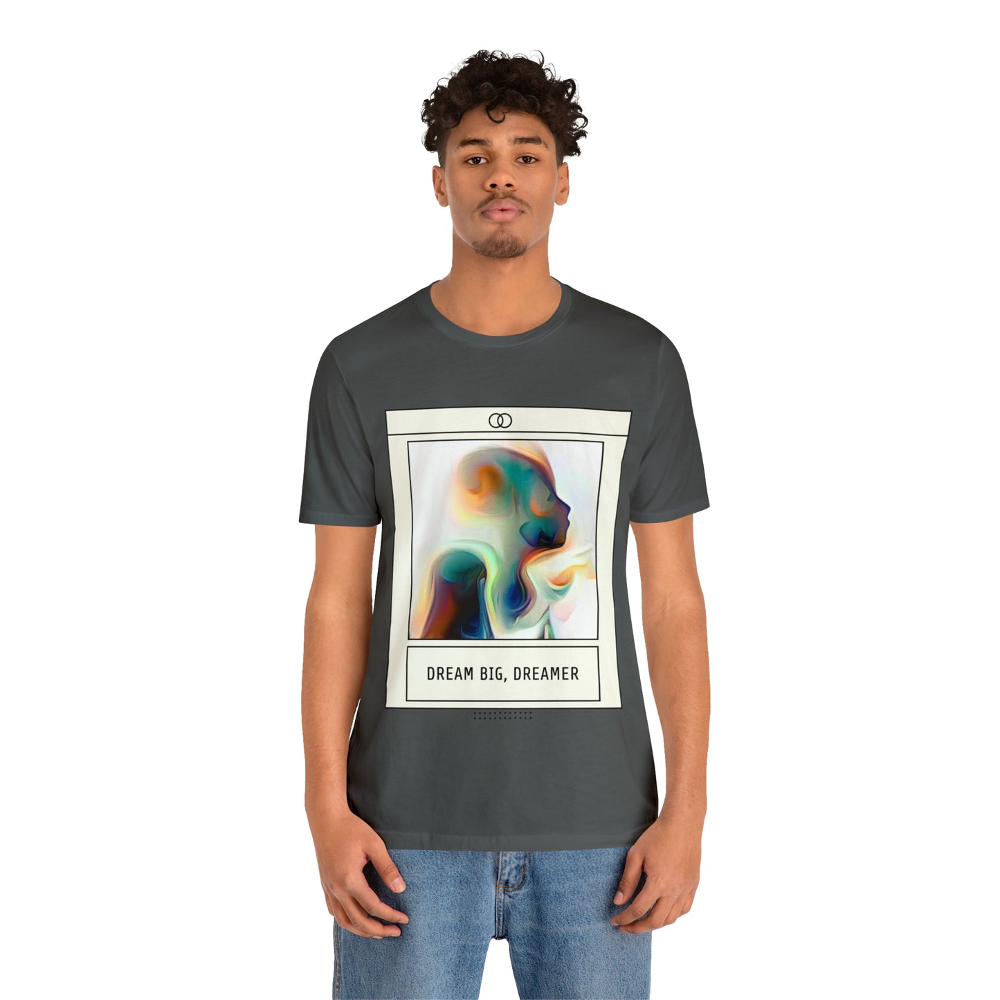 Vivid Reverie: Abstract Dreamer Unisex Tee with Vibrant Shapes | Artistic Vision T-Shirts