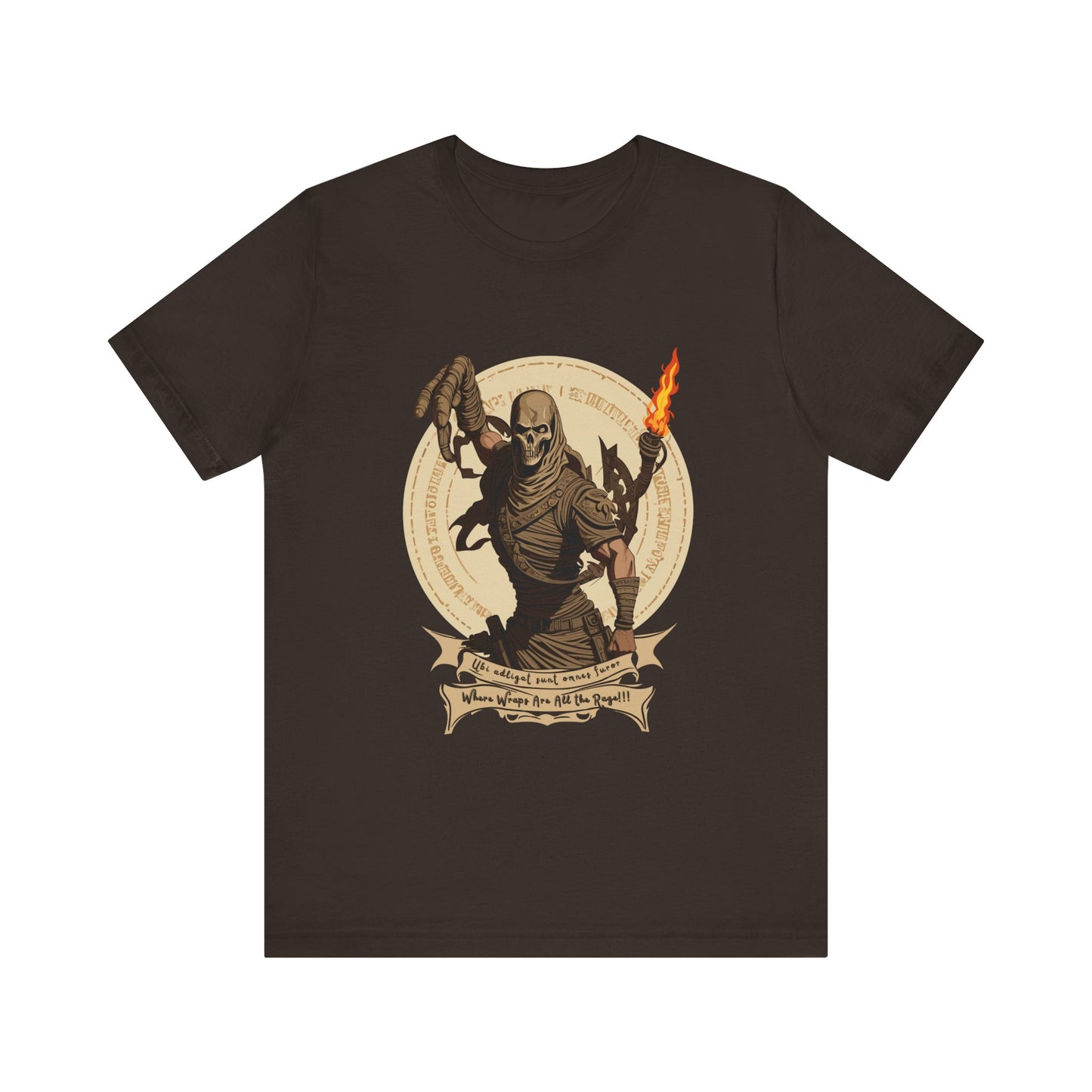 Ancient Mummy's Tomb: Torch-Lit Impressionist T-Shirt | Halloween Vibes Tee