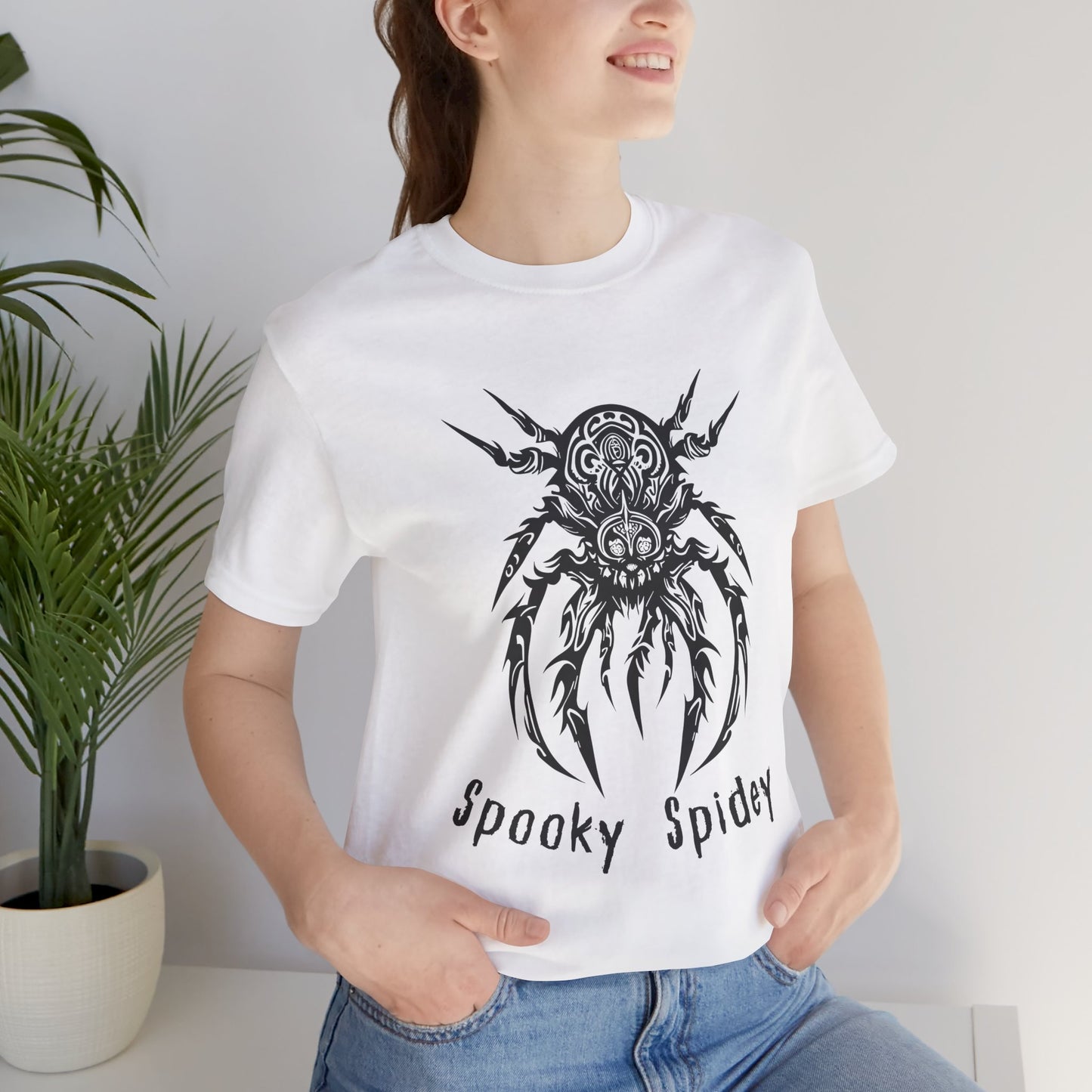 Foreboding Creepy Spider: Tribal Design T-Shirt | Halloween Vibes Tee