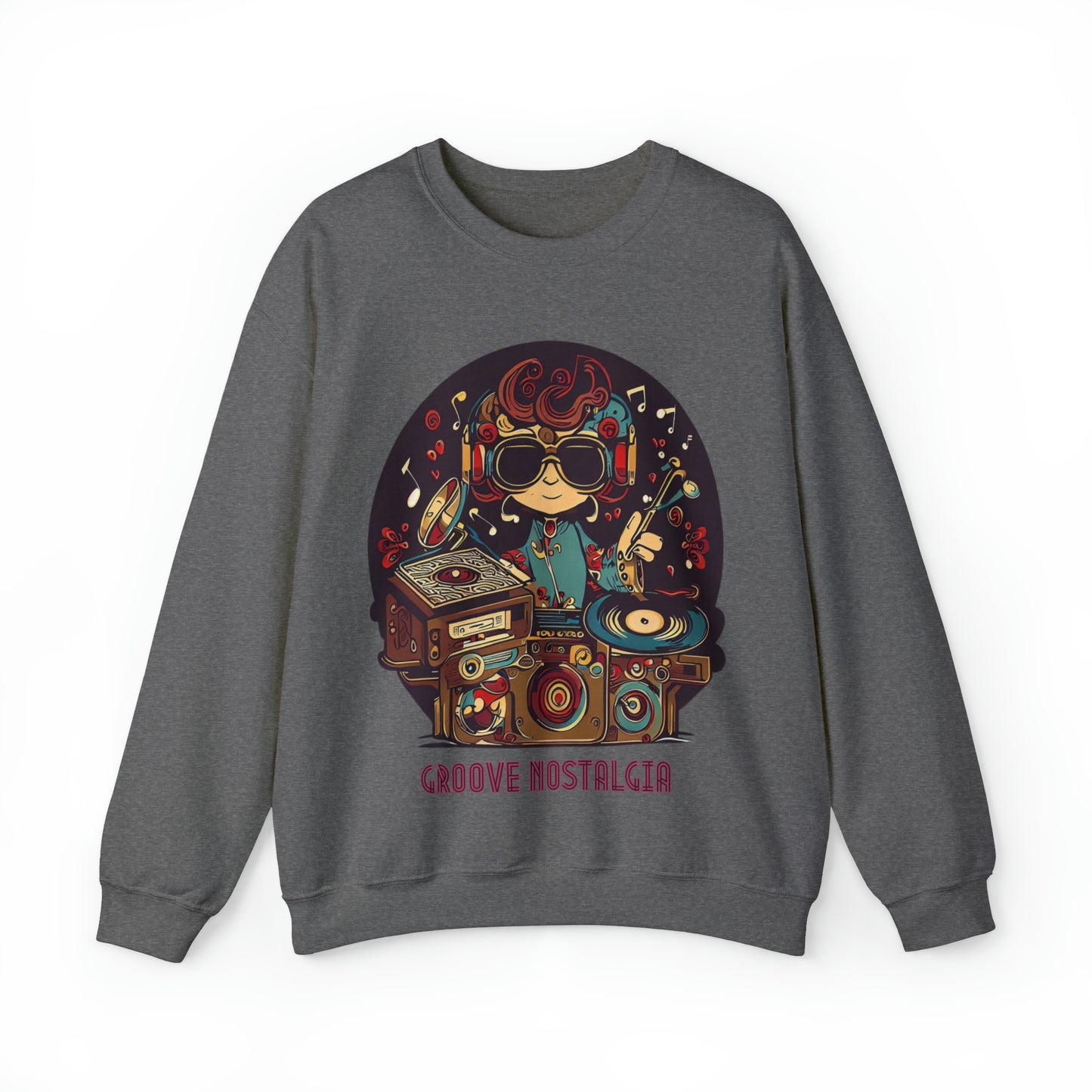 Groove Nostalgia Sweatshirt | Vintage Vinyl Lover Unisex Sweatshirt