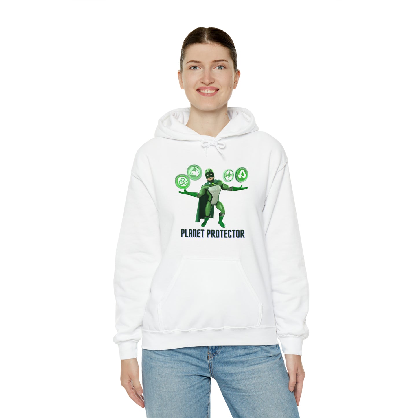 Earth's Guardian: Sustainable Superhero Unisex Hoodie | Champion of Sustainability Hoodies