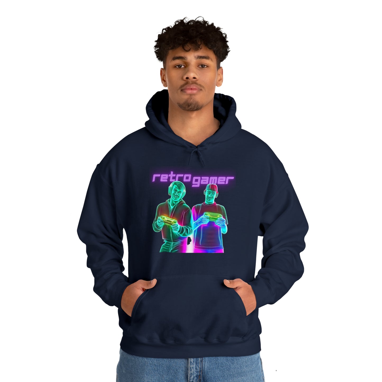 Vintage Gaming Vibes: Retro Gamer Unisex Hoodie | Pixel Nostalgia Hoodies