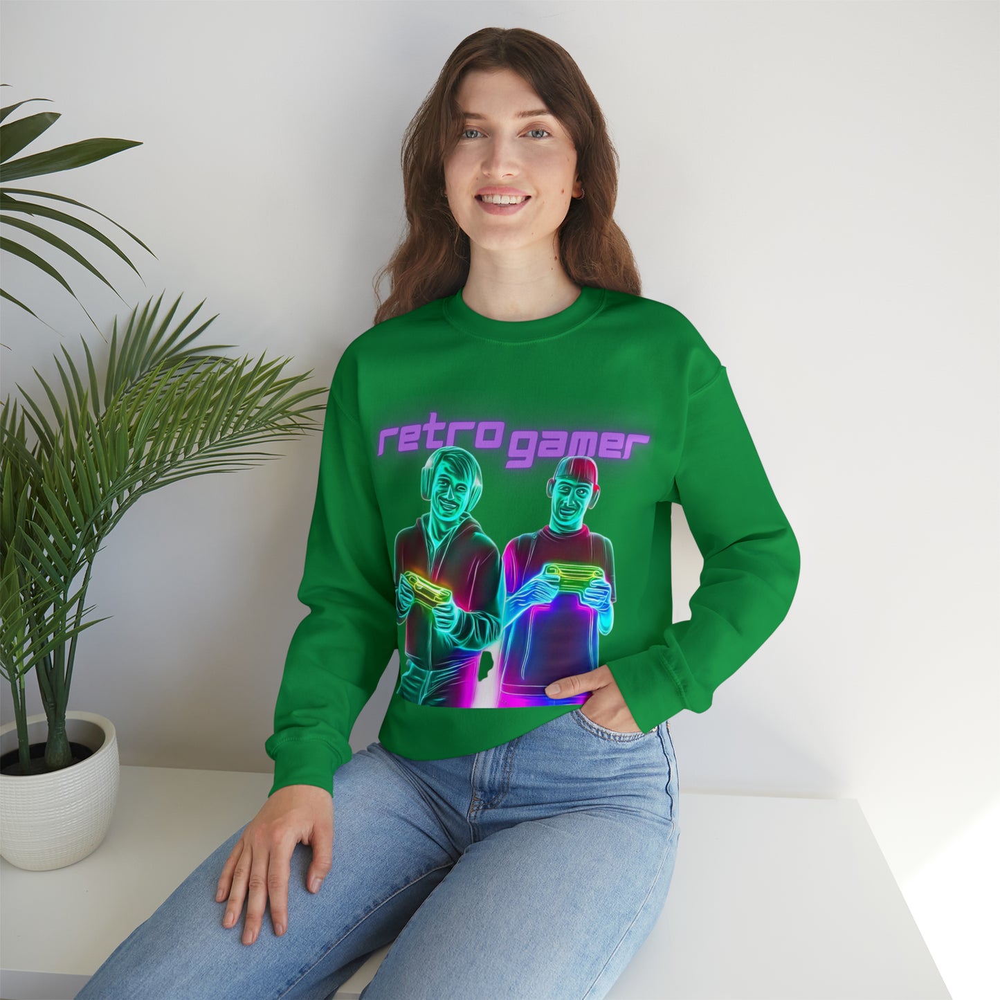 Vintage Gaming Vibes Sweatshirt | Retro Gamer Unisex Sweatshirt