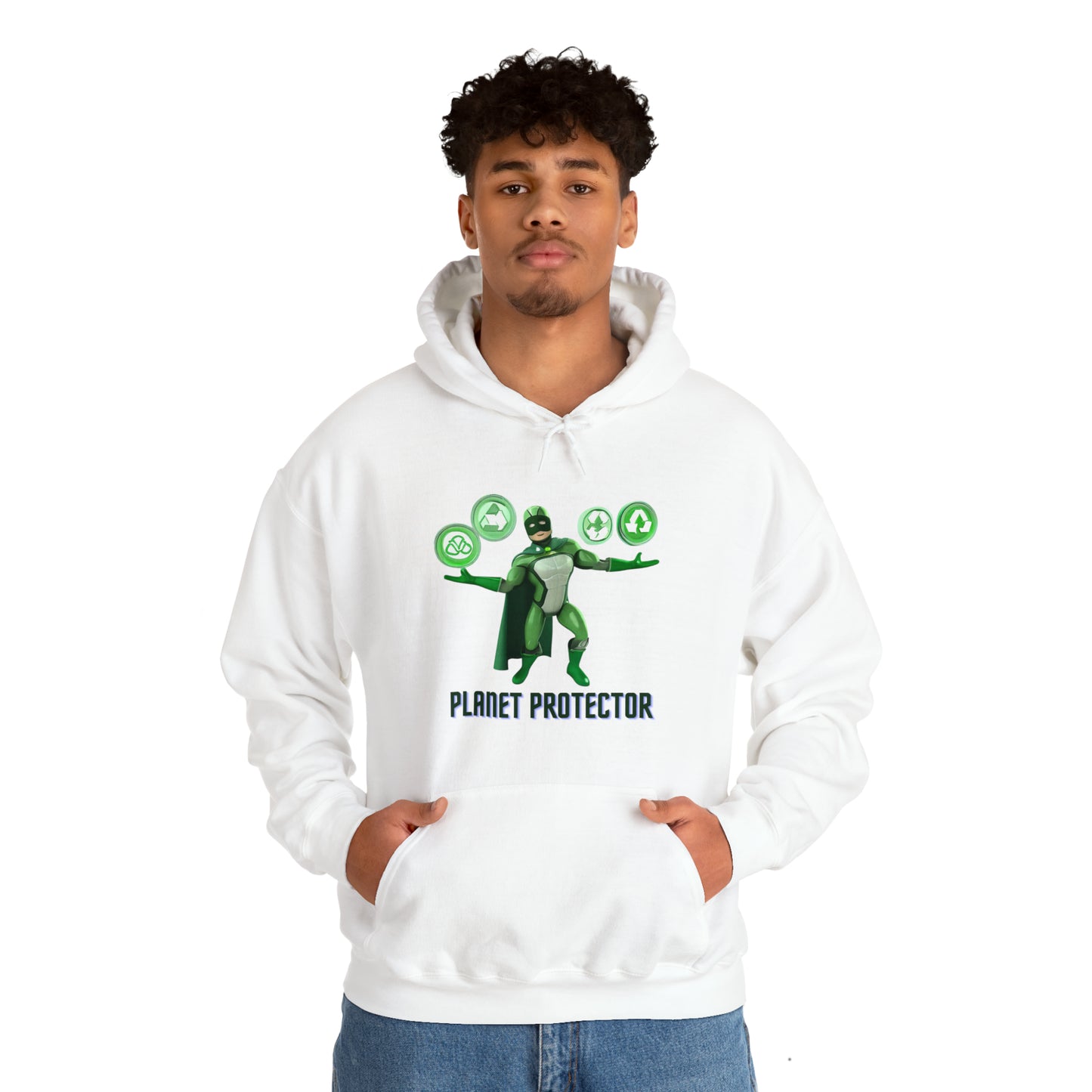 Earth's Guardian: Sustainable Superhero Unisex Hoodie | Champion of Sustainability Hoodies