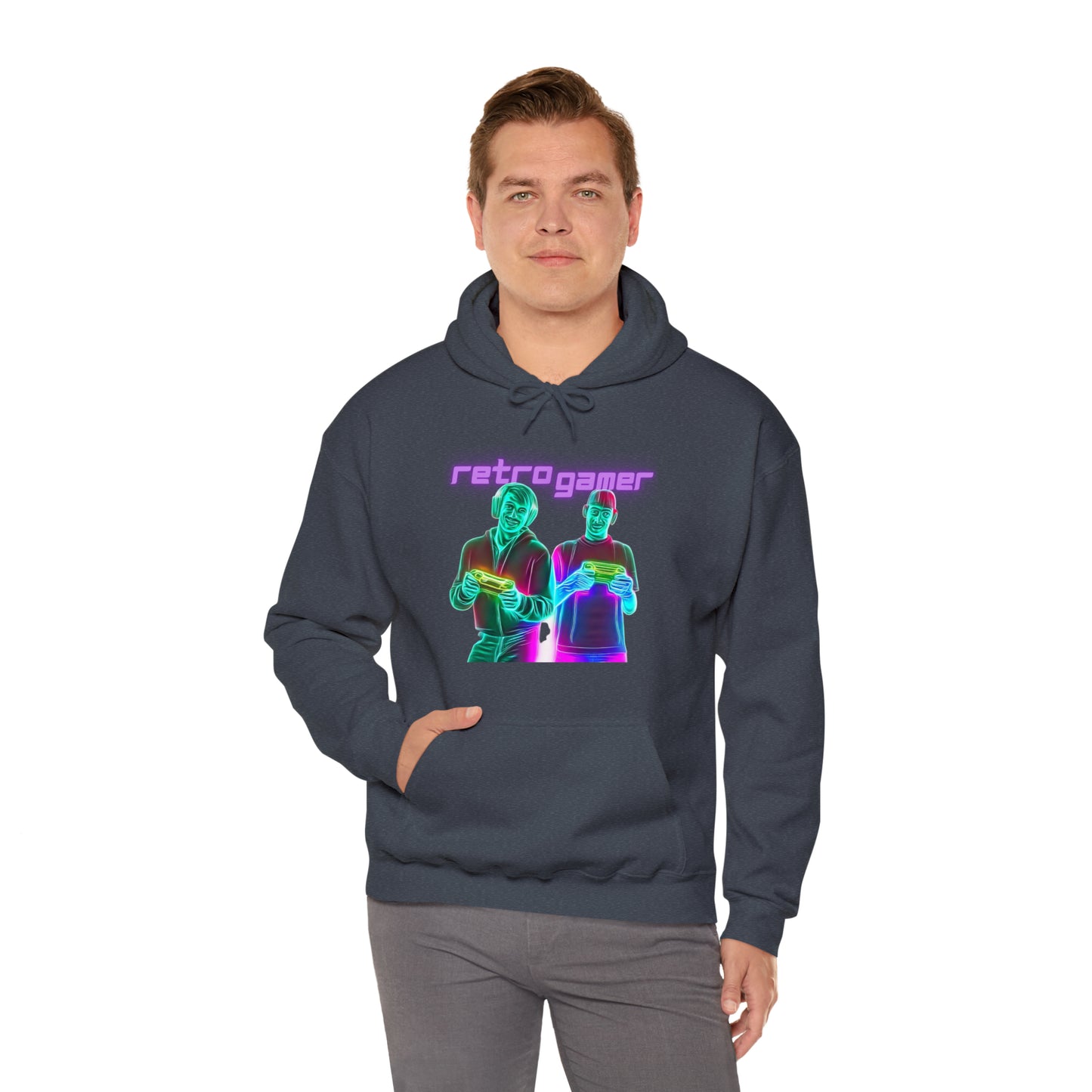 Vintage Gaming Vibes: Retro Gamer Unisex Hoodie | Pixel Nostalgia Hoodies