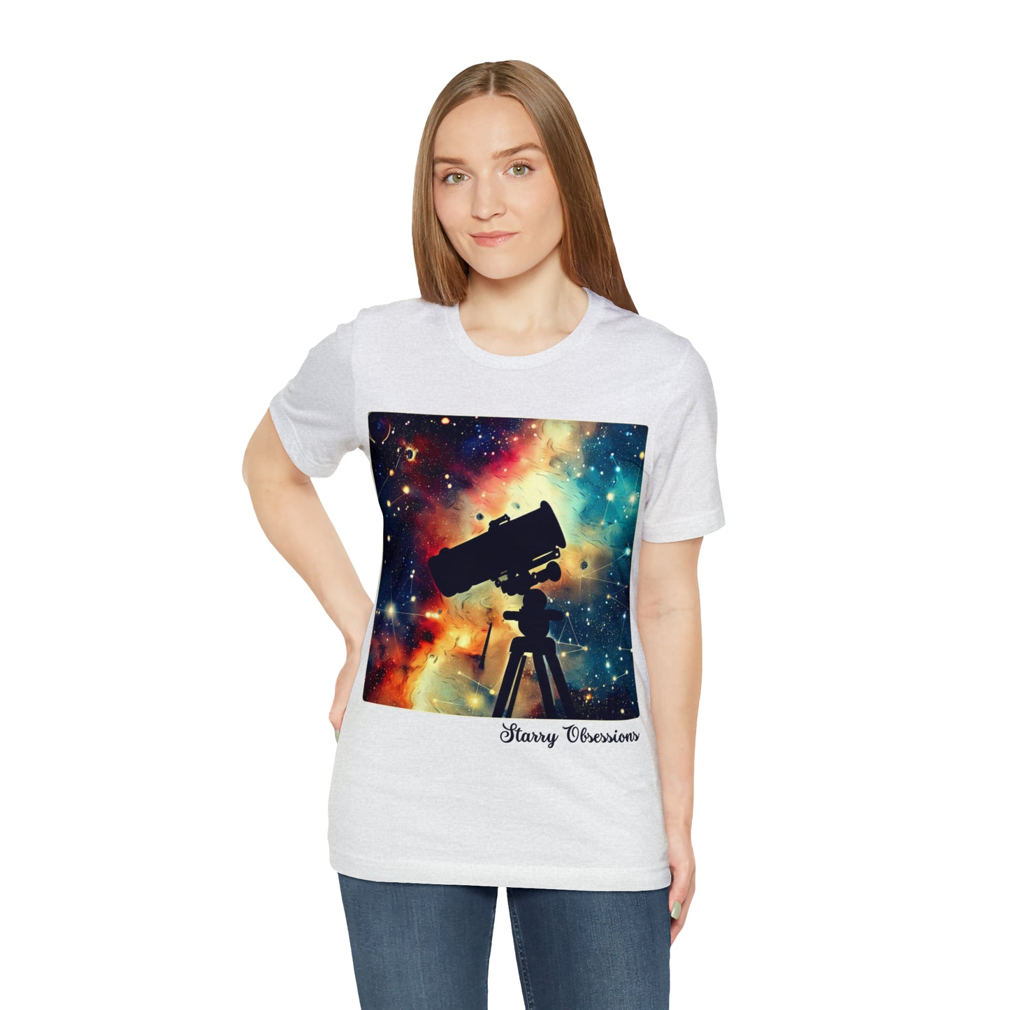 Starry Obsessions: Astronomy Enthusiast Unisex Tee | Galactic Explorer T-Shirts