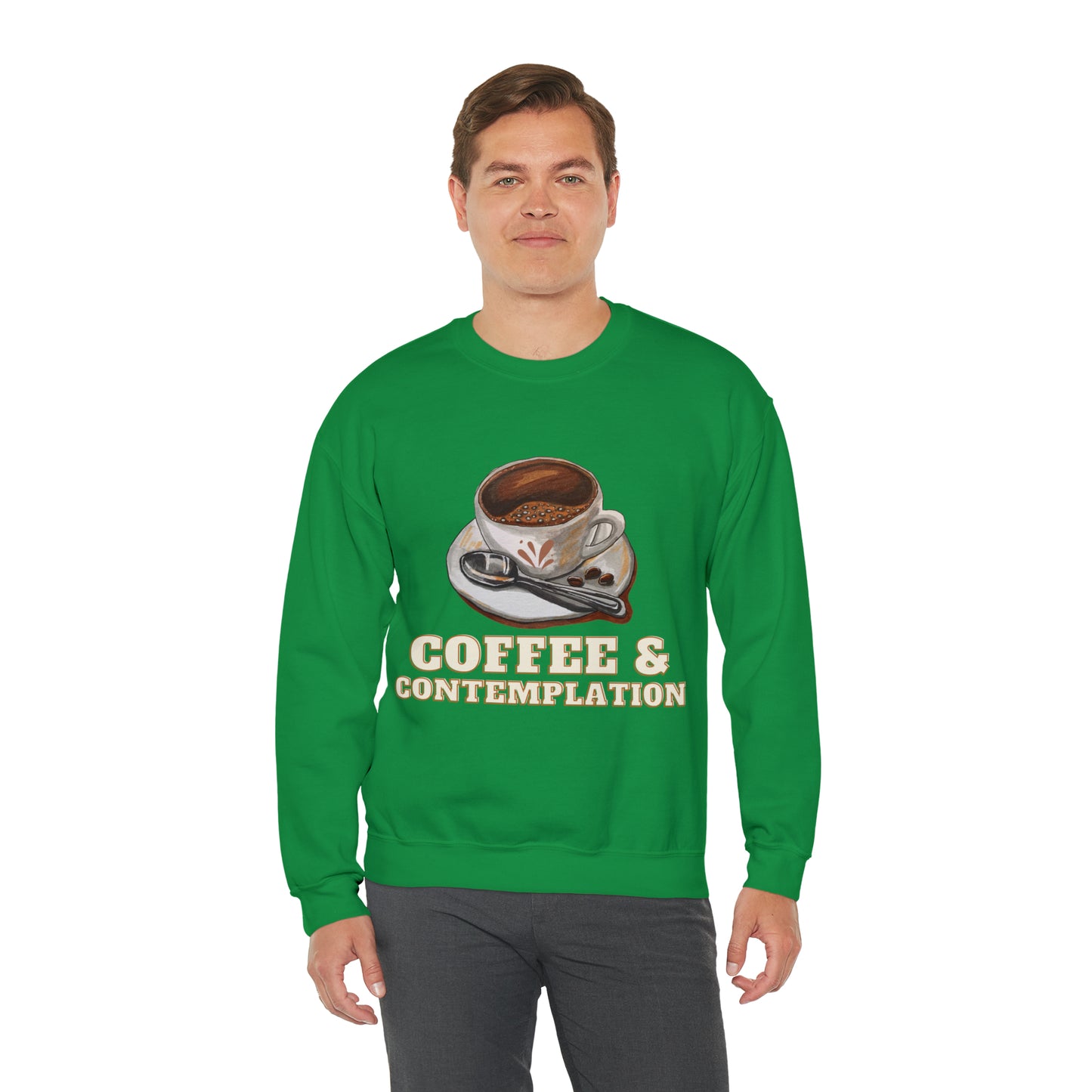 Caffeine Charm and Contemplation Sweatshirt | Coffee & Contemplation Sweatshirt