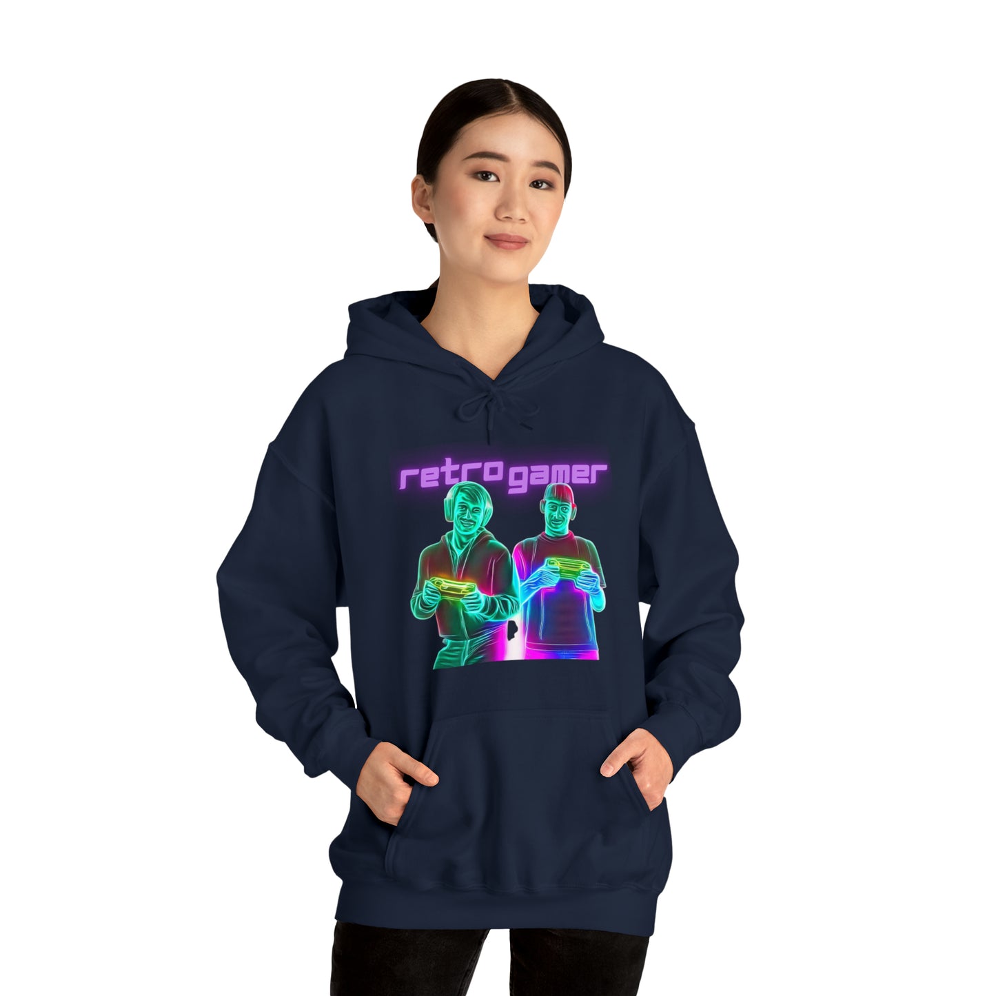 Vintage Gaming Vibes: Retro Gamer Unisex Hoodie | Pixel Nostalgia Hoodies