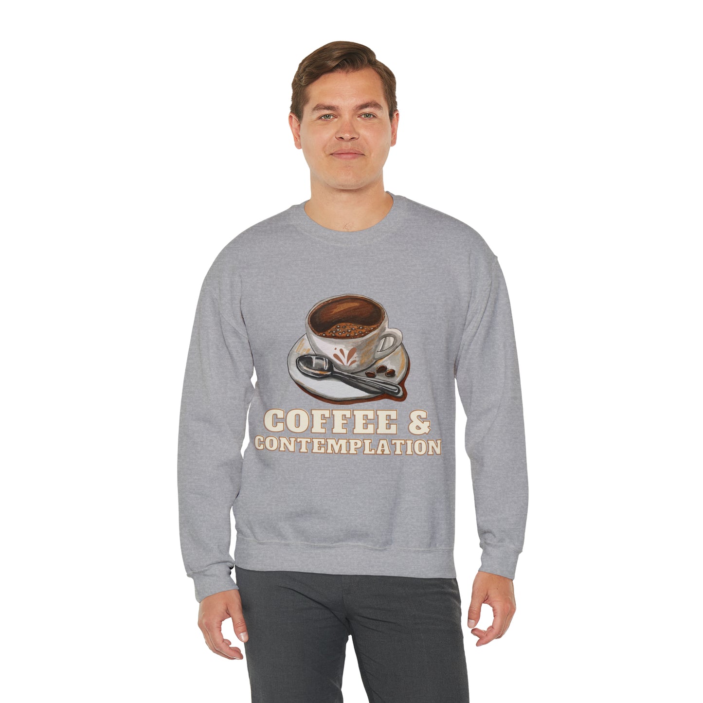 Caffeine Charm and Contemplation Sweatshirt | Coffee & Contemplation Sweatshirt