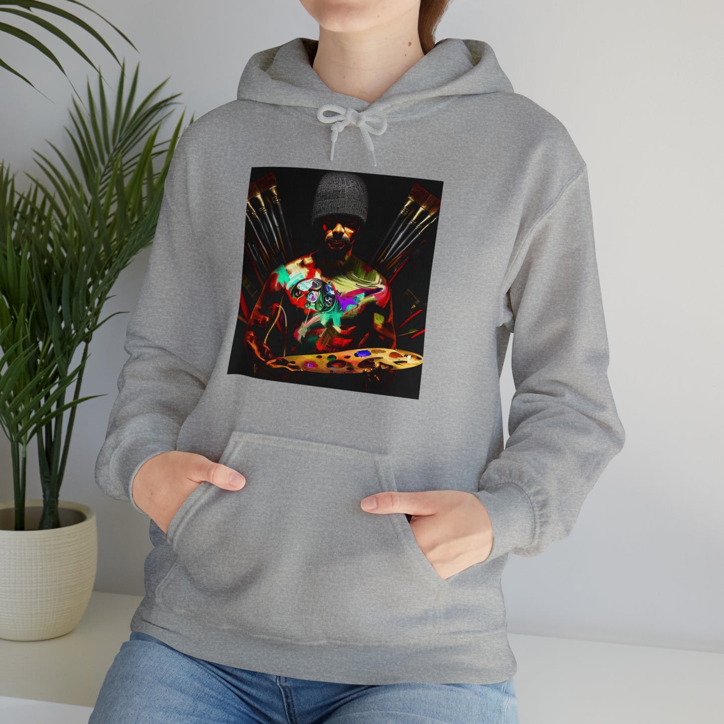 Brushstrokes of Passion: Artistic Soul Unisex Hoodie | Creative Essence Hoodies