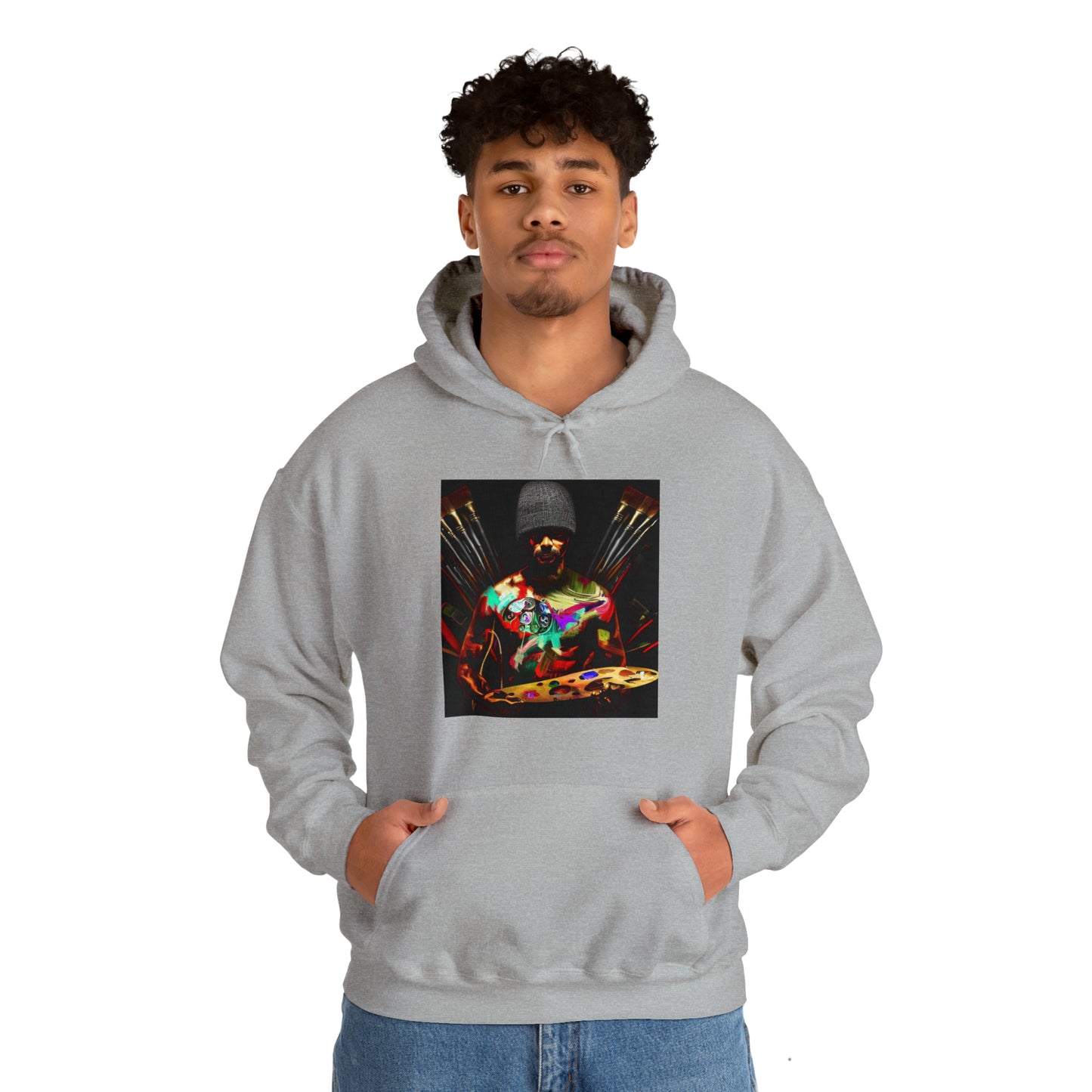 Brushstrokes of Passion: Artistic Soul Unisex Hoodie | Creative Essence Hoodies