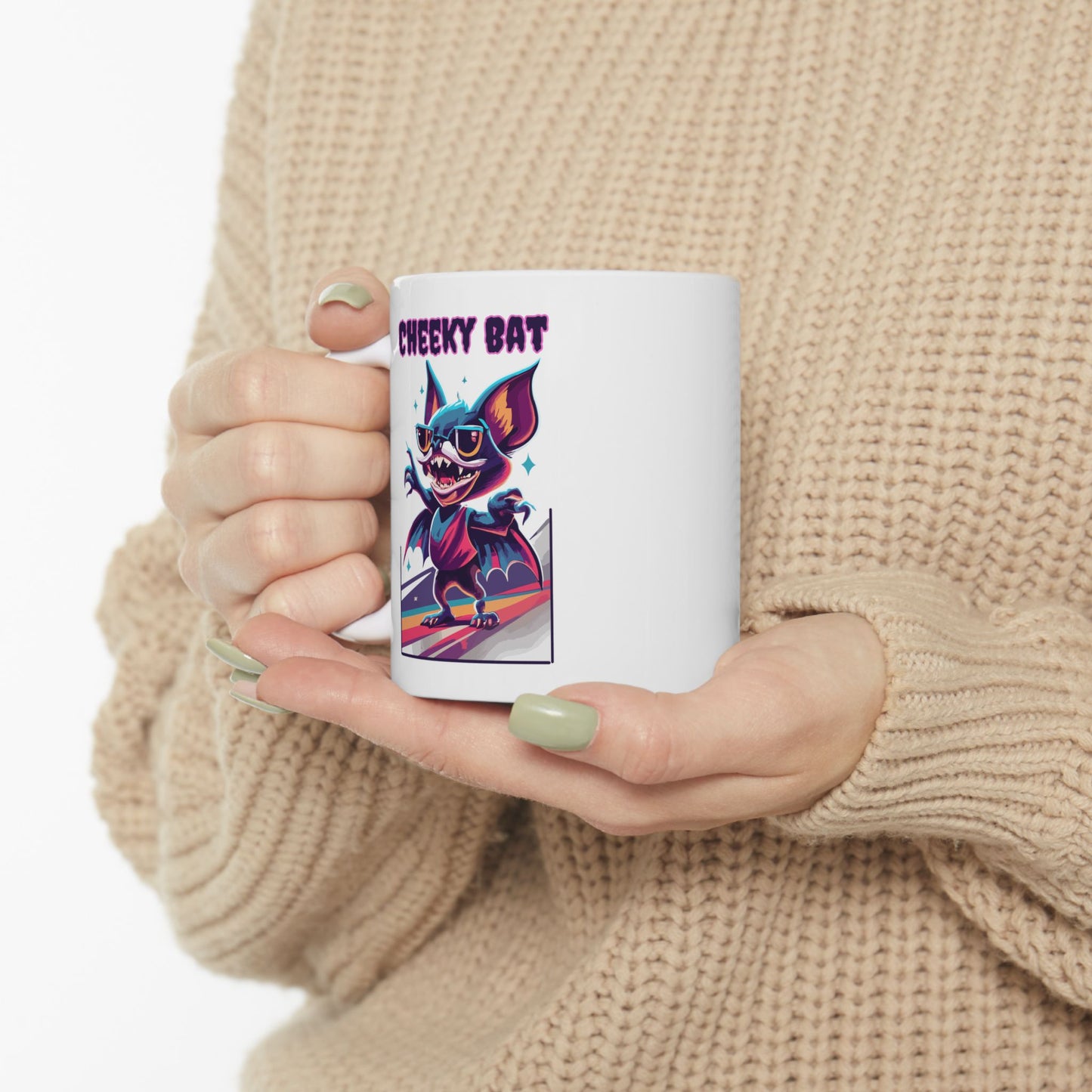 Cheeky Bat Mug, Be Like No One (BLN1) Mugs, Ceramic Mug 11oz