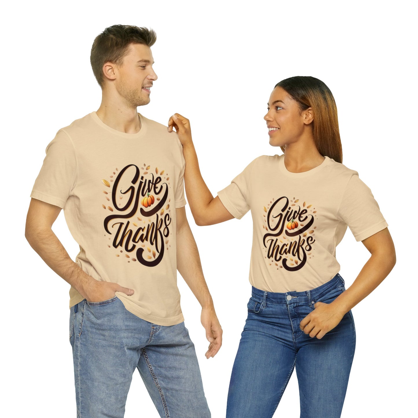 Give Thanks Grace: Thanksgiving Elegance Unisex Tee | Thankful Classics T-Shirts by Be Like No One (BLN1) - The Store