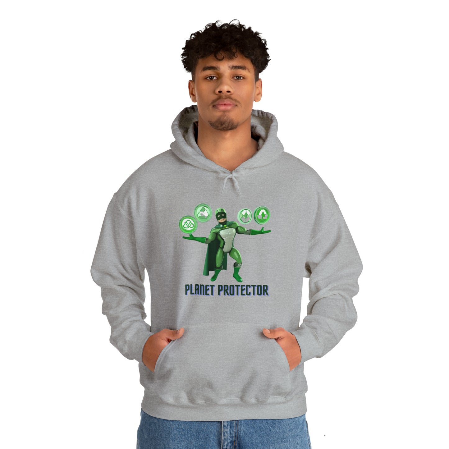 Earth's Guardian: Sustainable Superhero Unisex Hoodie | Champion of Sustainability Hoodies