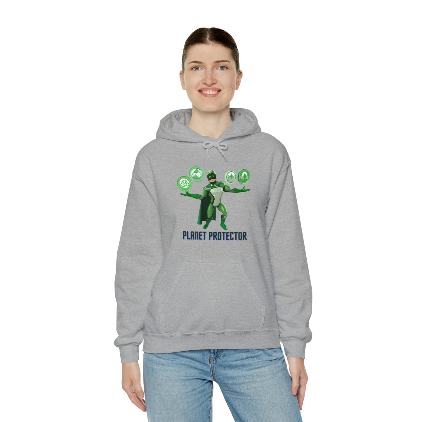 Earth's Guardian: Sustainable Superhero Unisex Hoodie | Champion of Sustainability Hoodies