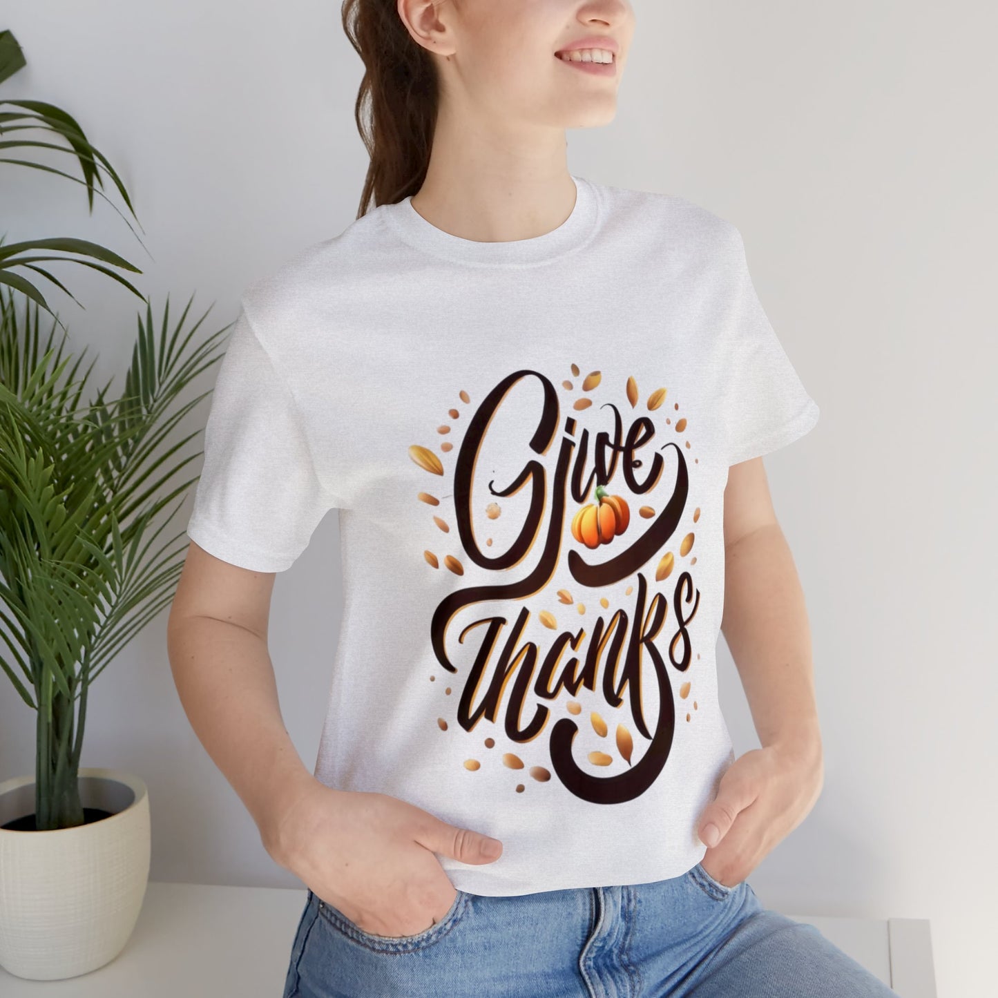 Give Thanks Grace: Thanksgiving Elegance Unisex Tee | Thankful Classics T-Shirts by Be Like No One (BLN1) - The Store