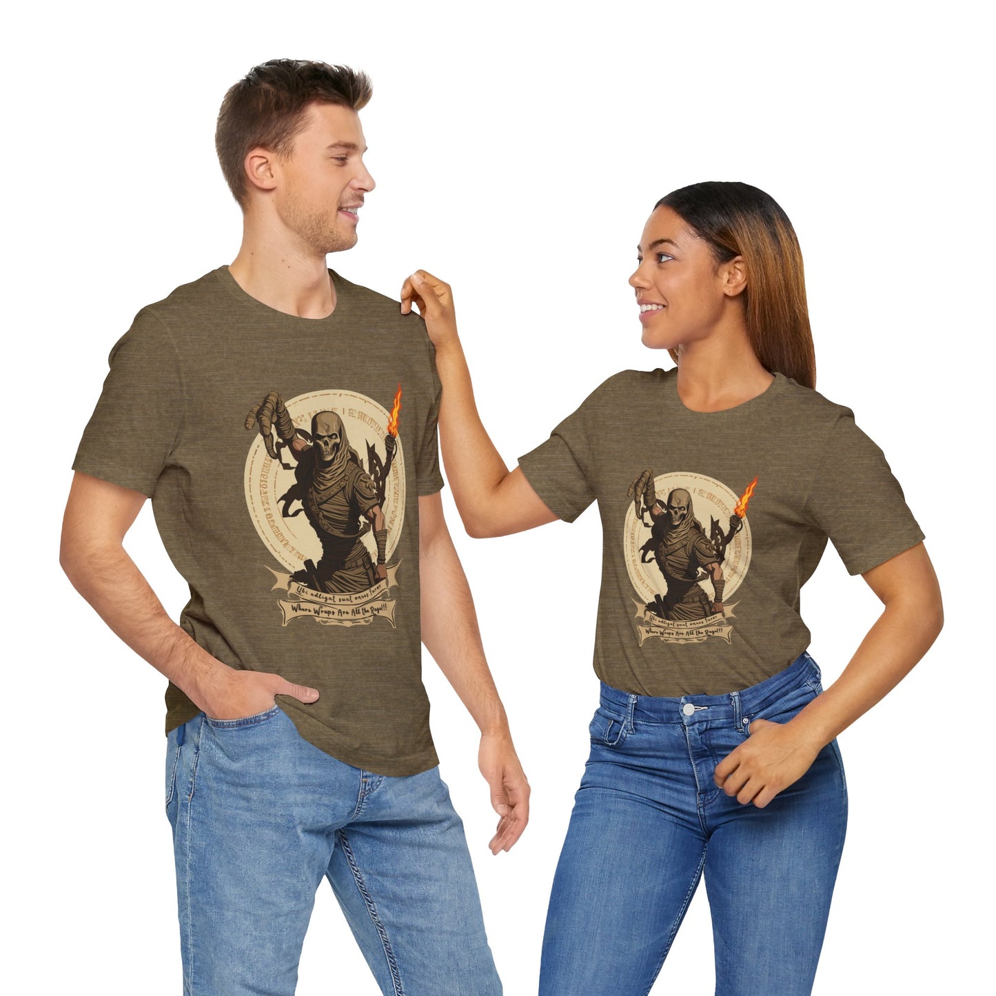 Ancient Mummy's Tomb: Torch-Lit Impressionist T-Shirt | Halloween Vibes Tee