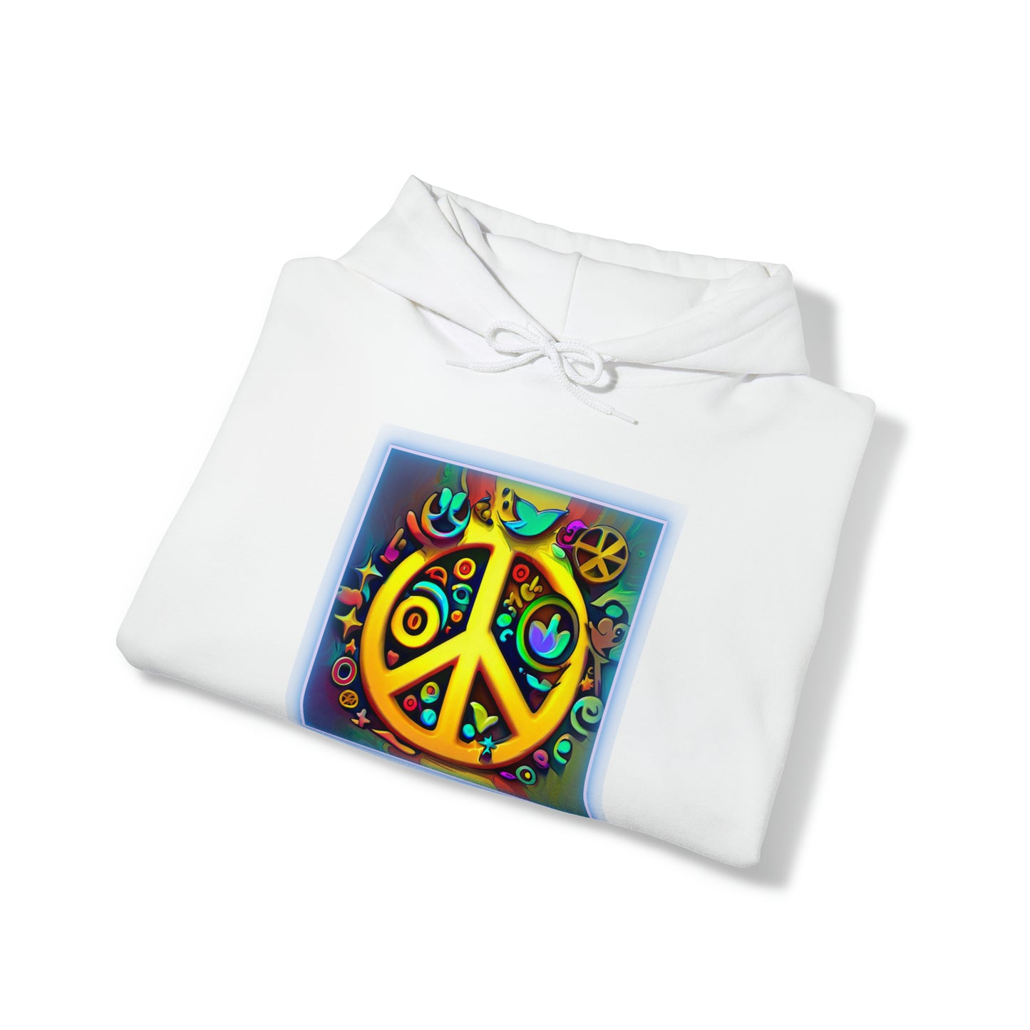 Serenity Symbols: Peace & Positivity Unisex Hoodie | Harmony Iconic Hoodies