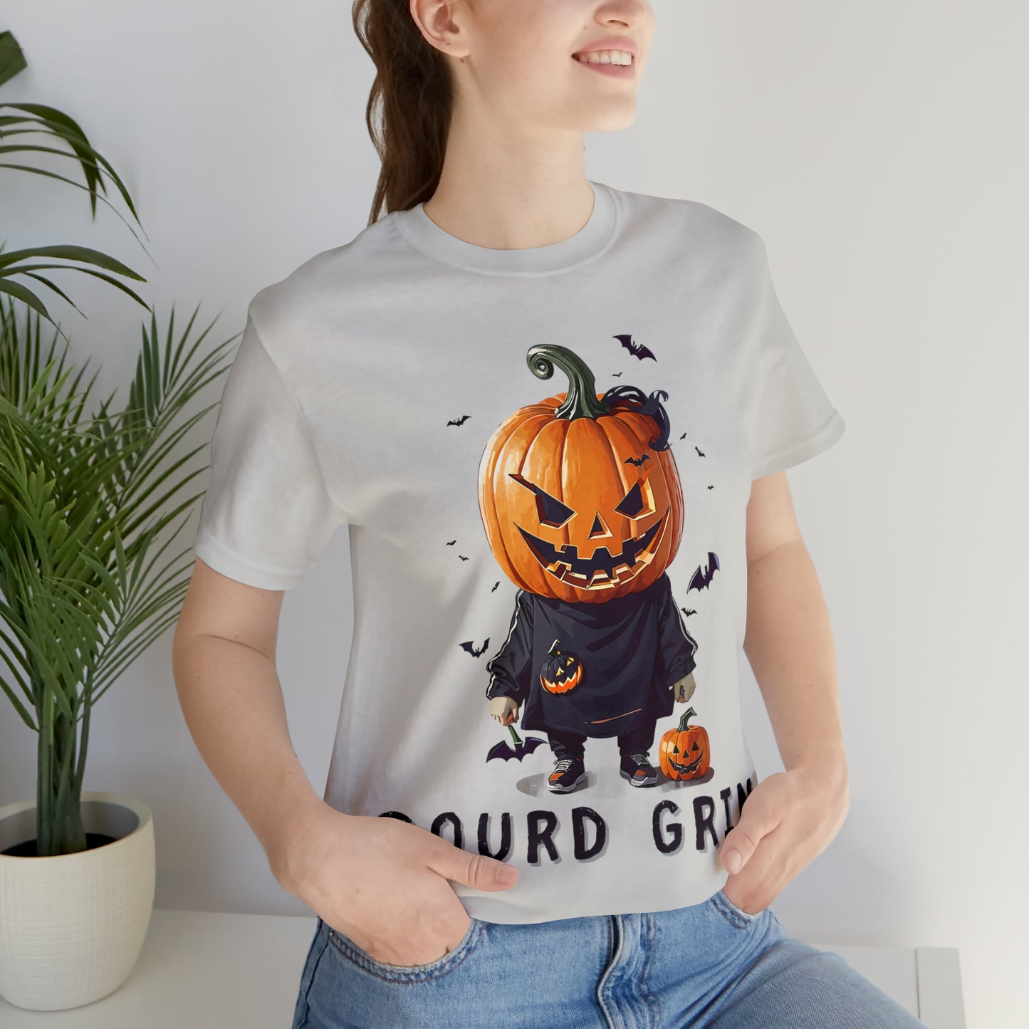 Playful Jack-o'-Lantern Watercolor: Softly Lit Halloween Tee | Halloween Vibes Tee