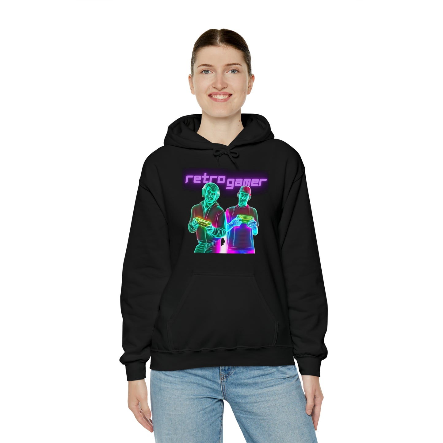 Vintage Gaming Vibes: Retro Gamer Unisex Hoodie | Pixel Nostalgia Hoodies