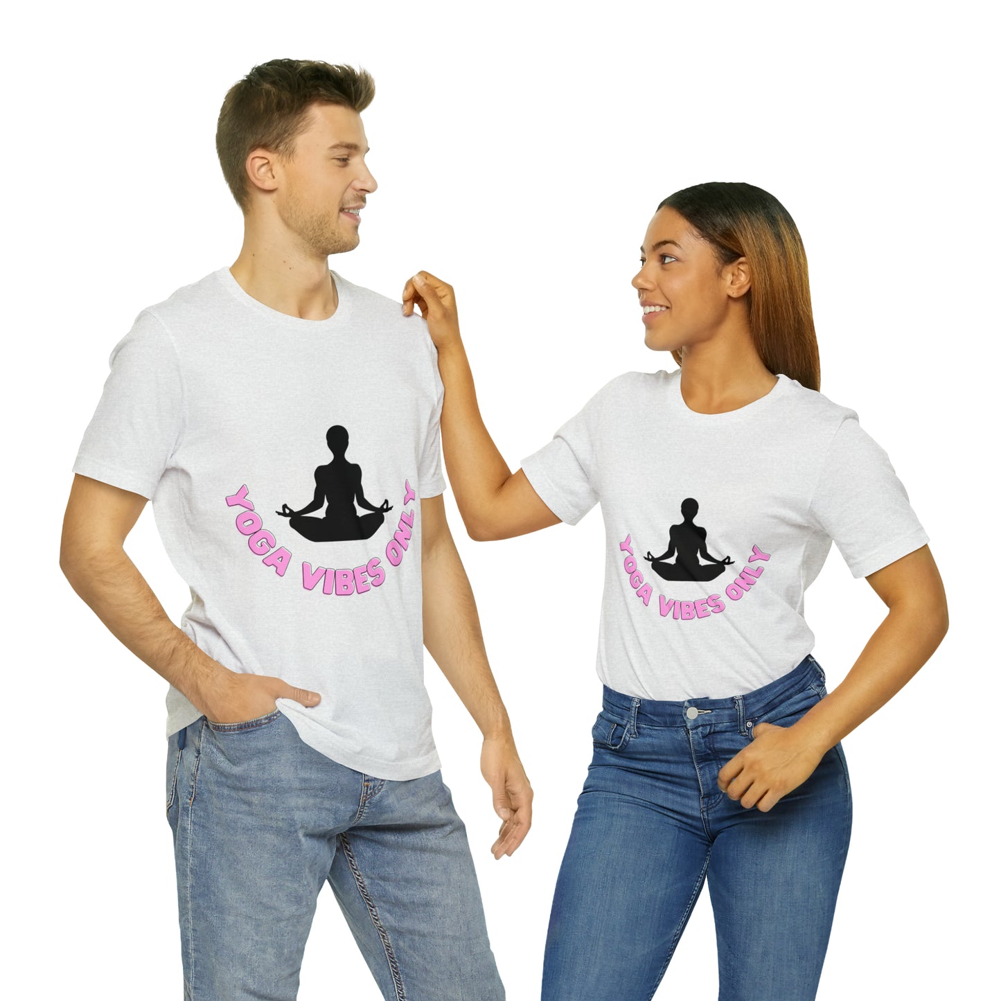 Elevate Your Flow: Yoga Vibes Only Unisex Jersey Tee | Namaste in Style T-Shirts