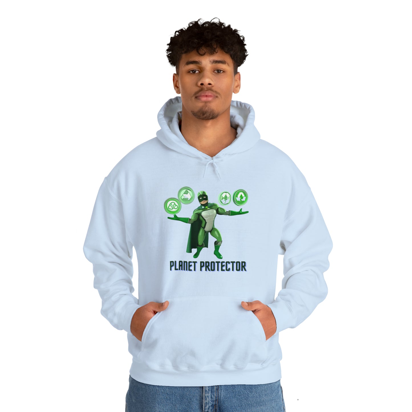 Earth's Guardian: Sustainable Superhero Unisex Hoodie | Champion of Sustainability Hoodies